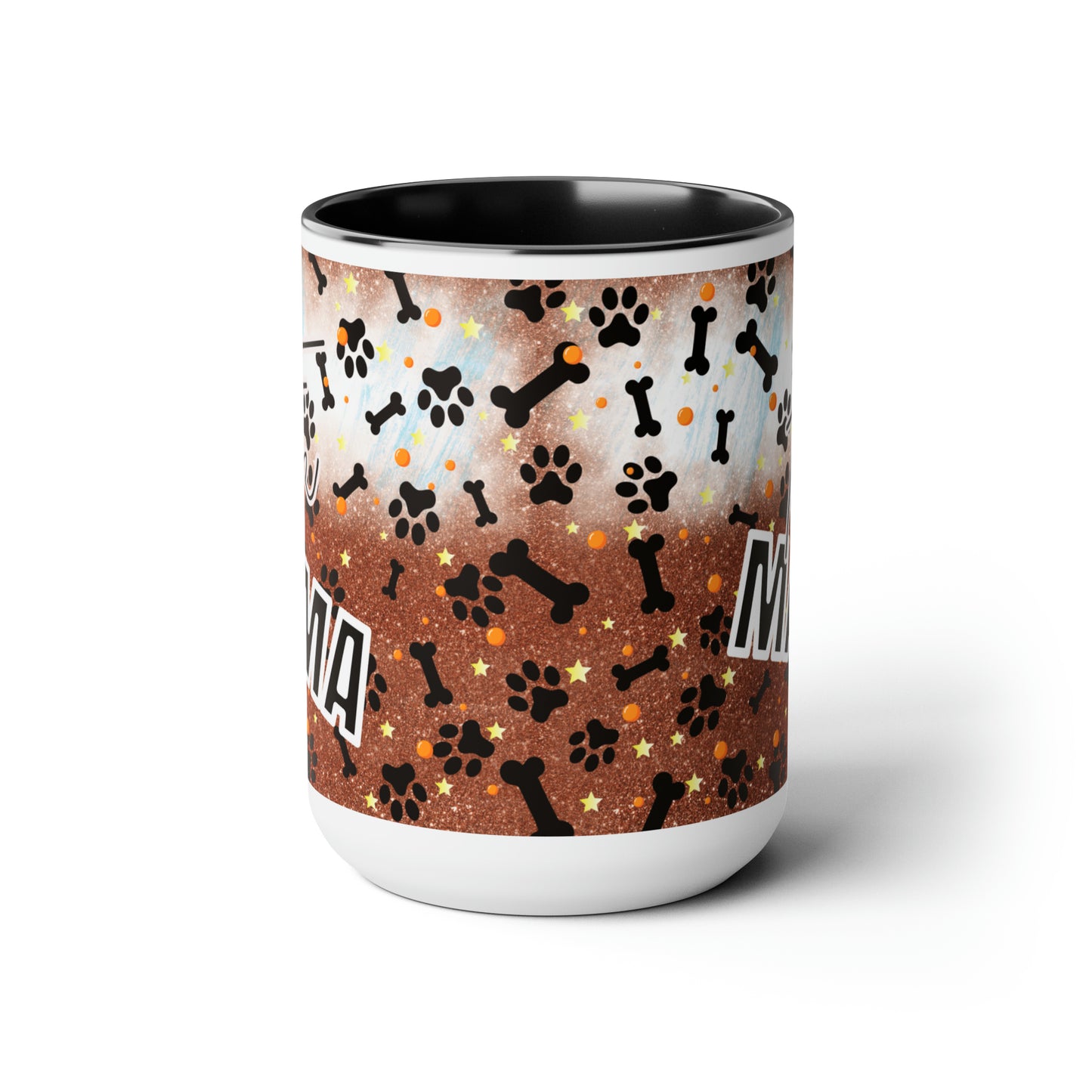 Fur Mama Two-Tone Coffee Mugs, 15oz