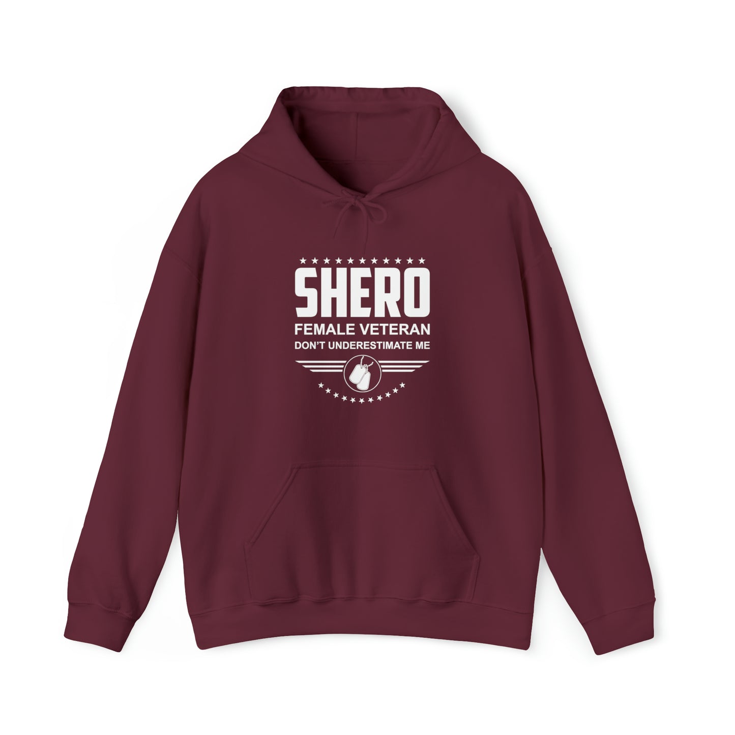 SHERO Female Veteran Unisex Heavy Blend™ Hooded Sweatshirt