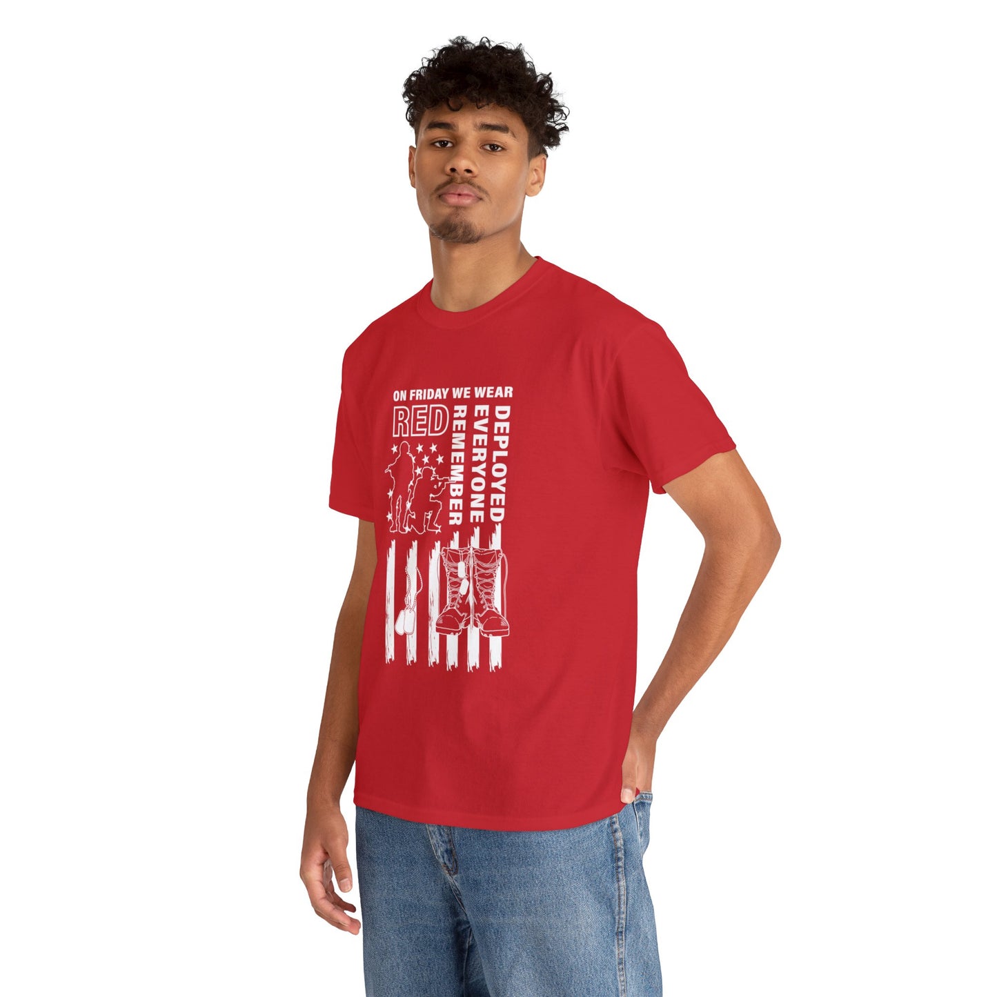I Wear R.E.D. on Fridays Unisex Heavy Cotton Tee