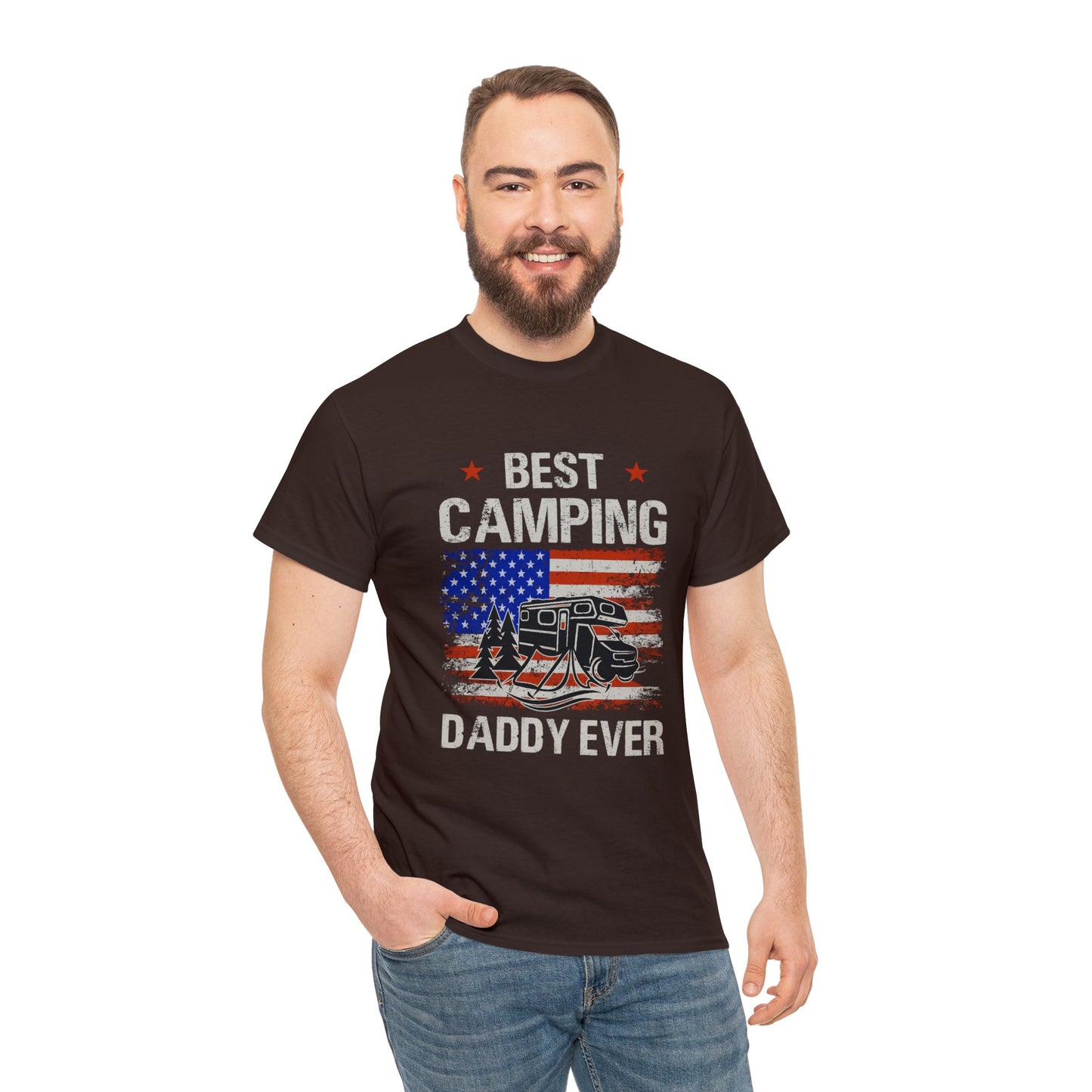 Best Camping Dad Ever Unisex Heavy Cotton Tee