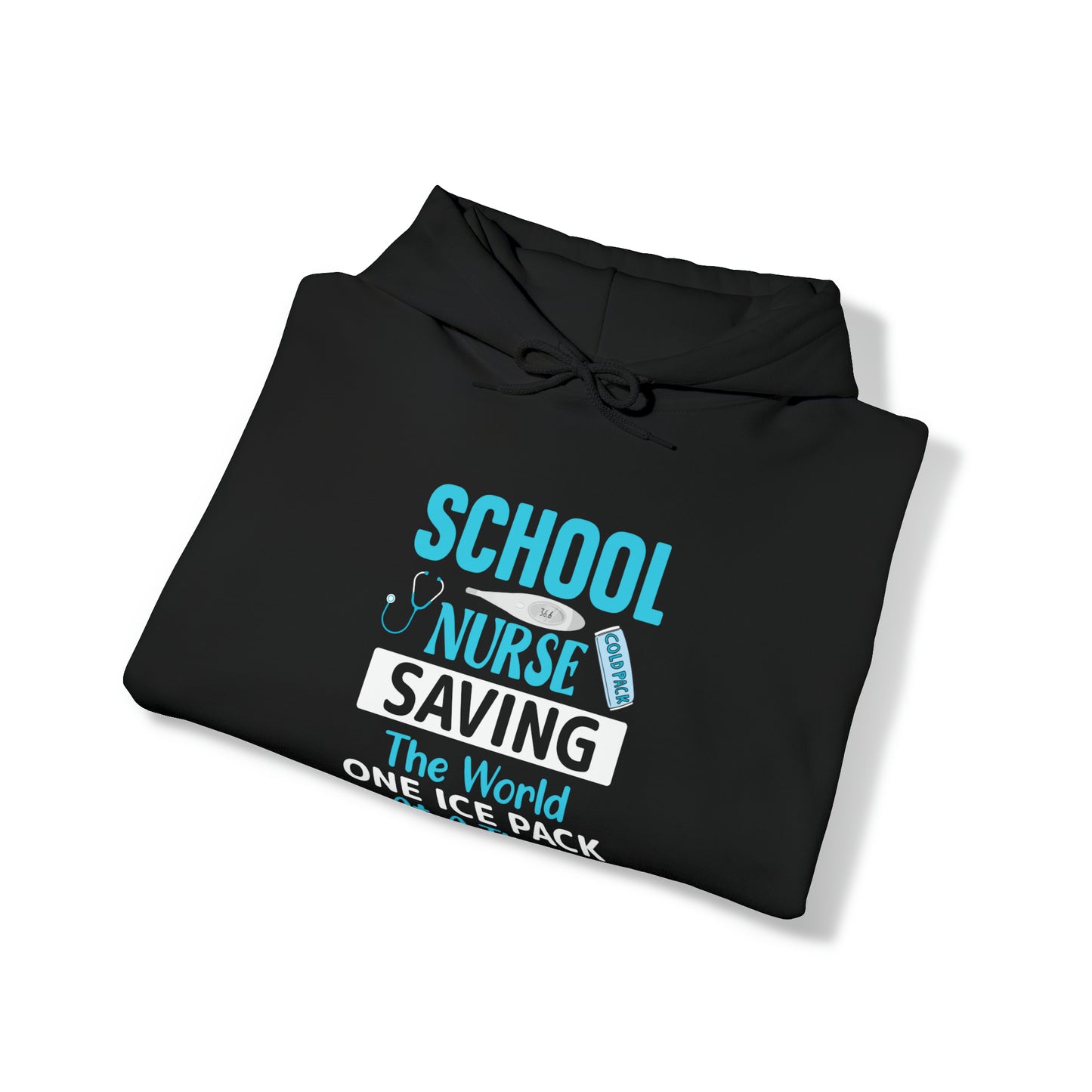 School Nurse Saving the World One Ice Pack at a Time Unisex Heavy Blend™ Hooded Sweatshirt