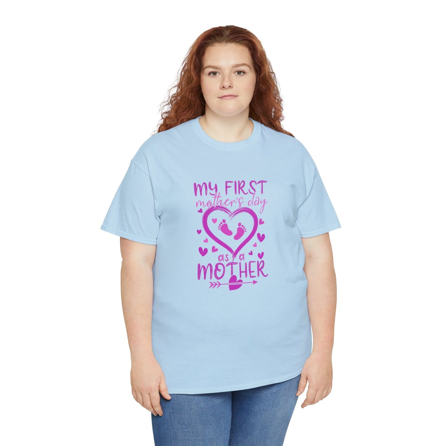 My 1st Mothers Day as a Mom Pink Unisex Heavy Cotton Tee