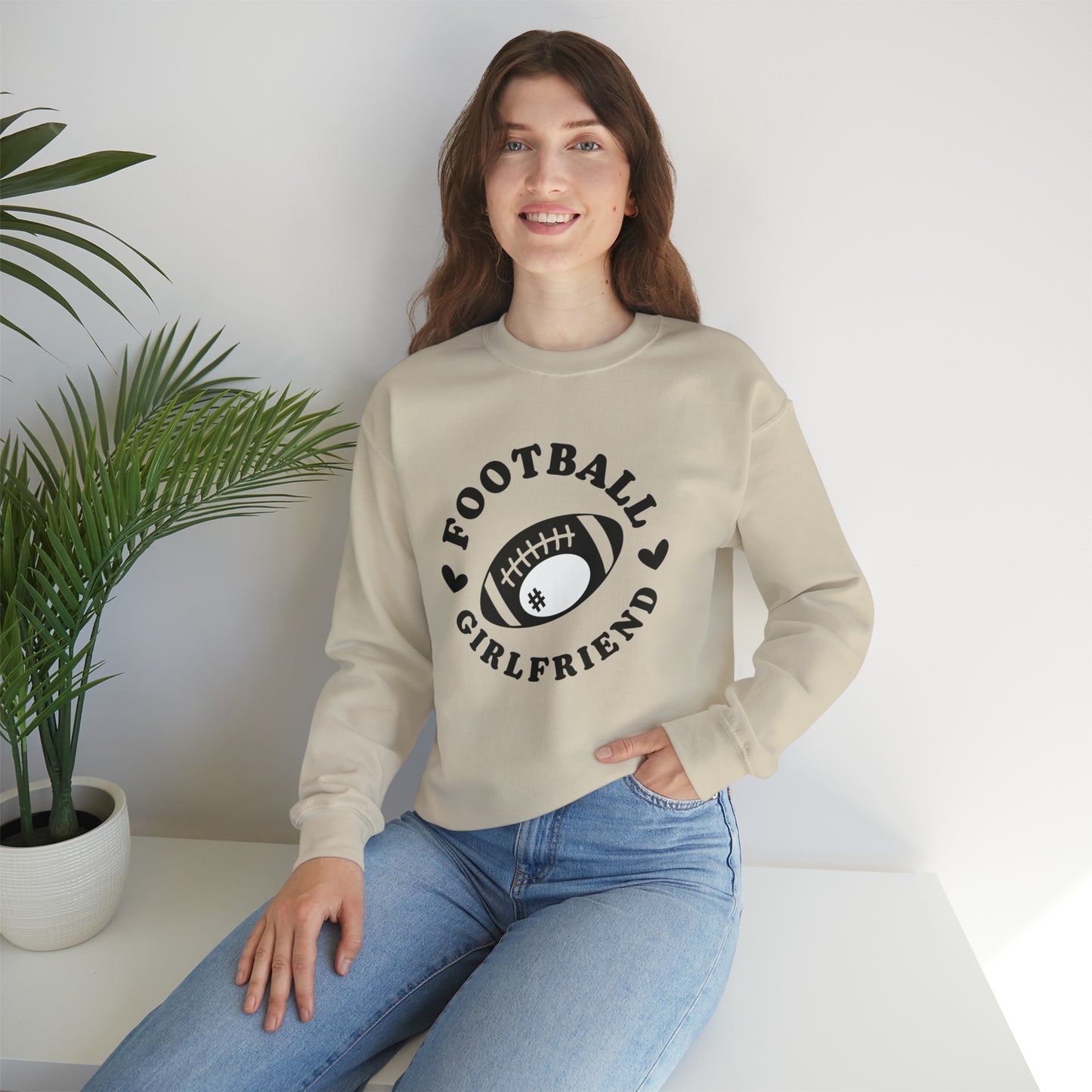 Football Girlfriend Unisex Heavy Blend™ Crewneck Sweatshirt