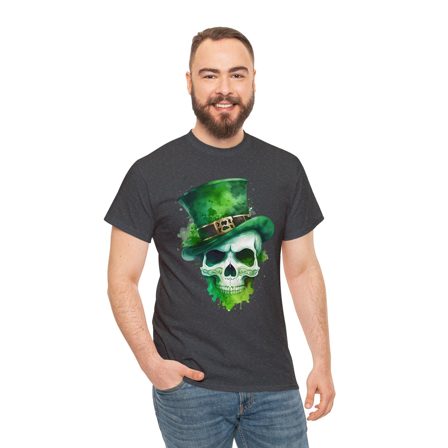 St. Patty's Skull Unisex Heavy Cotton Tee