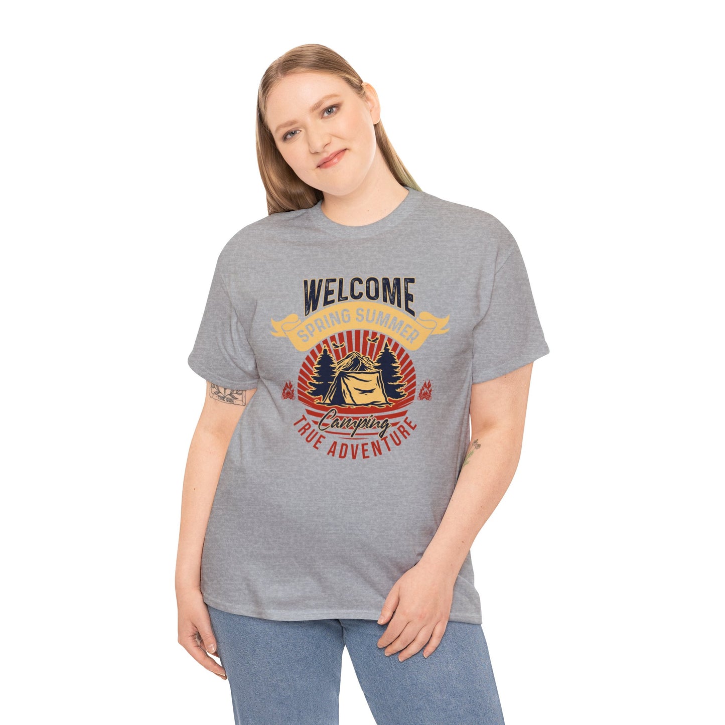 Welcome Spring Summer Adventures Unisex Heavy Cotton Tee