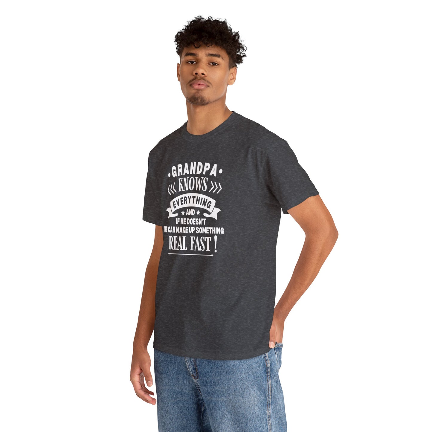 Grandpa Knows Everything Unisex Heavy Cotton Tee