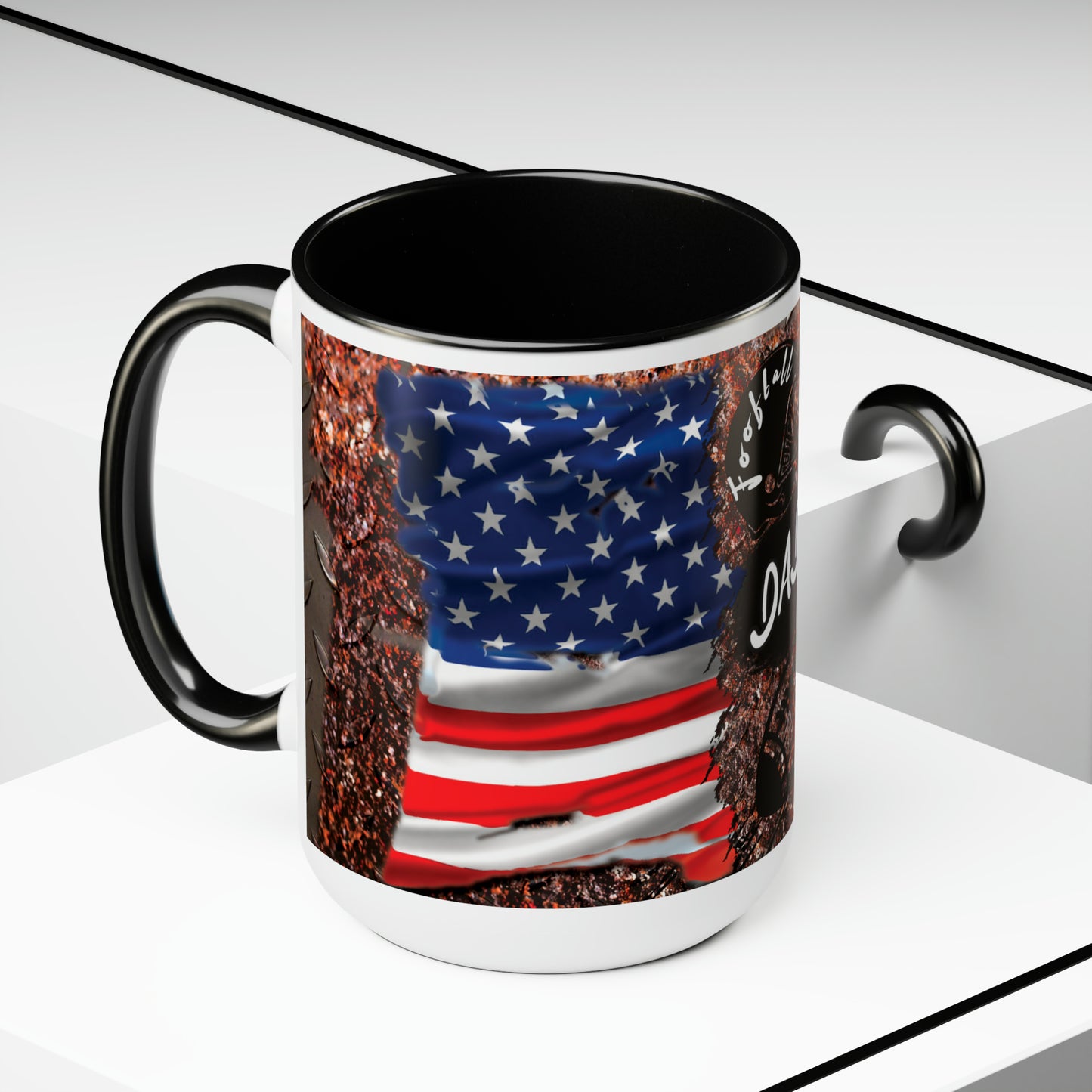 Football Dad Two-Tone Coffee Mugs, 15oz