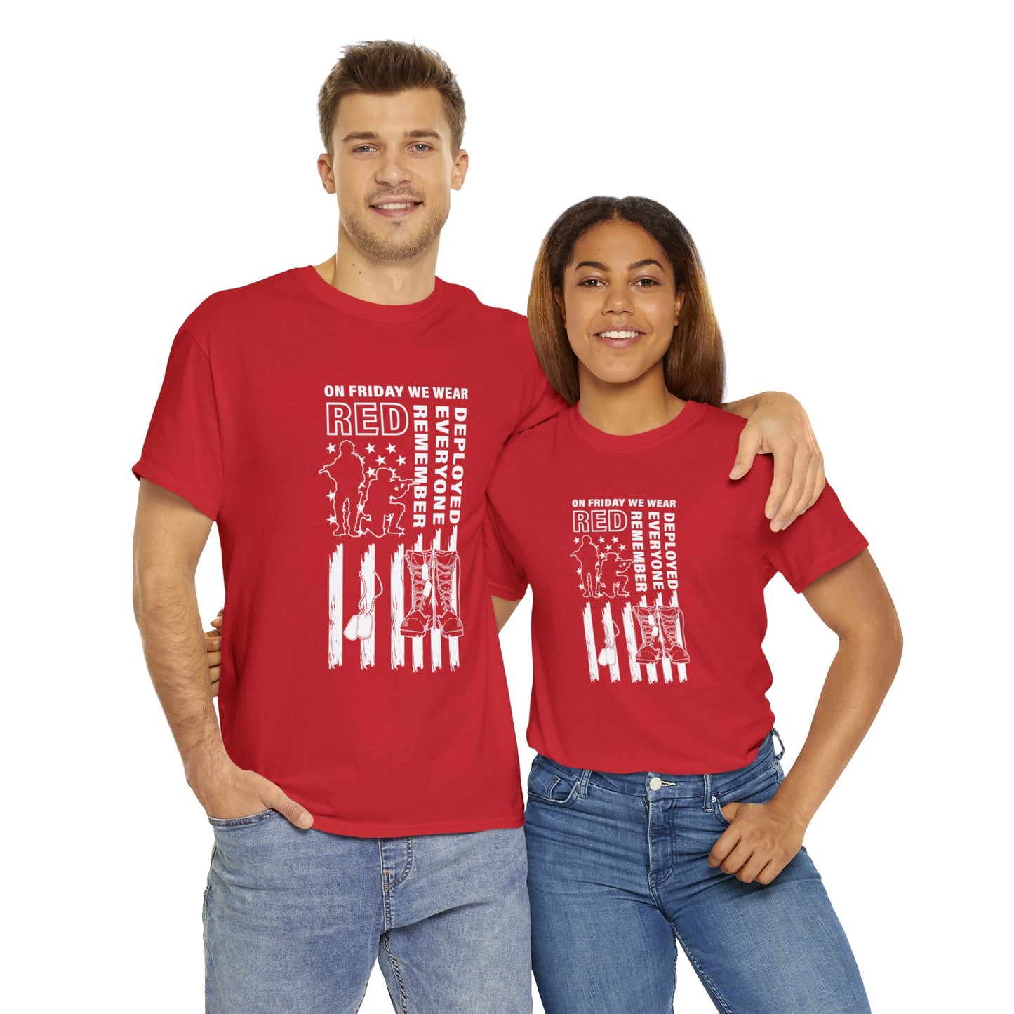 I Wear R.E.D. on Fridays Unisex Heavy Cotton Tee