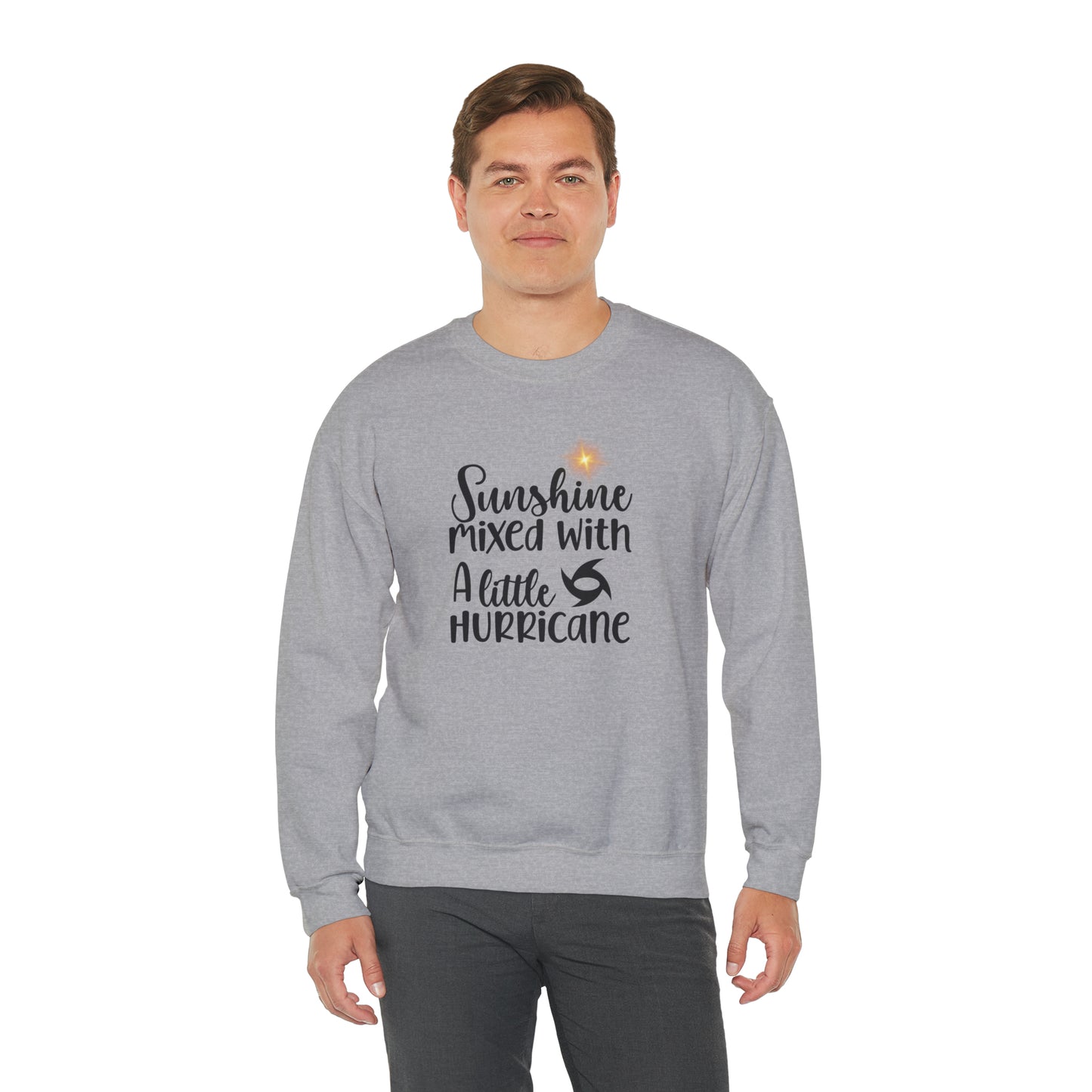 Sunshine Mixed with a Little Hurricane Unisex Heavy Blend™ Crewneck Sweatshirt