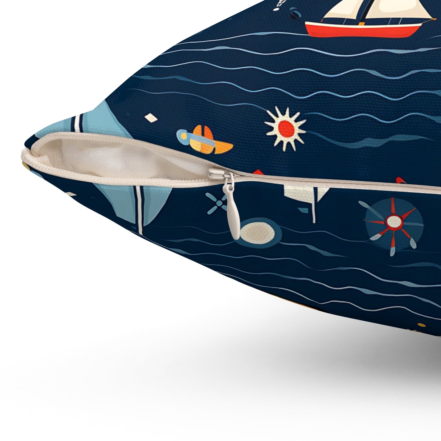 Nautical Polyester Square Pillow