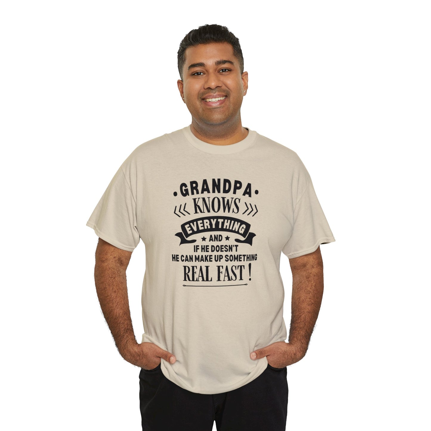 Grandpa Knows Everything Unisex Heavy Cotton Tee