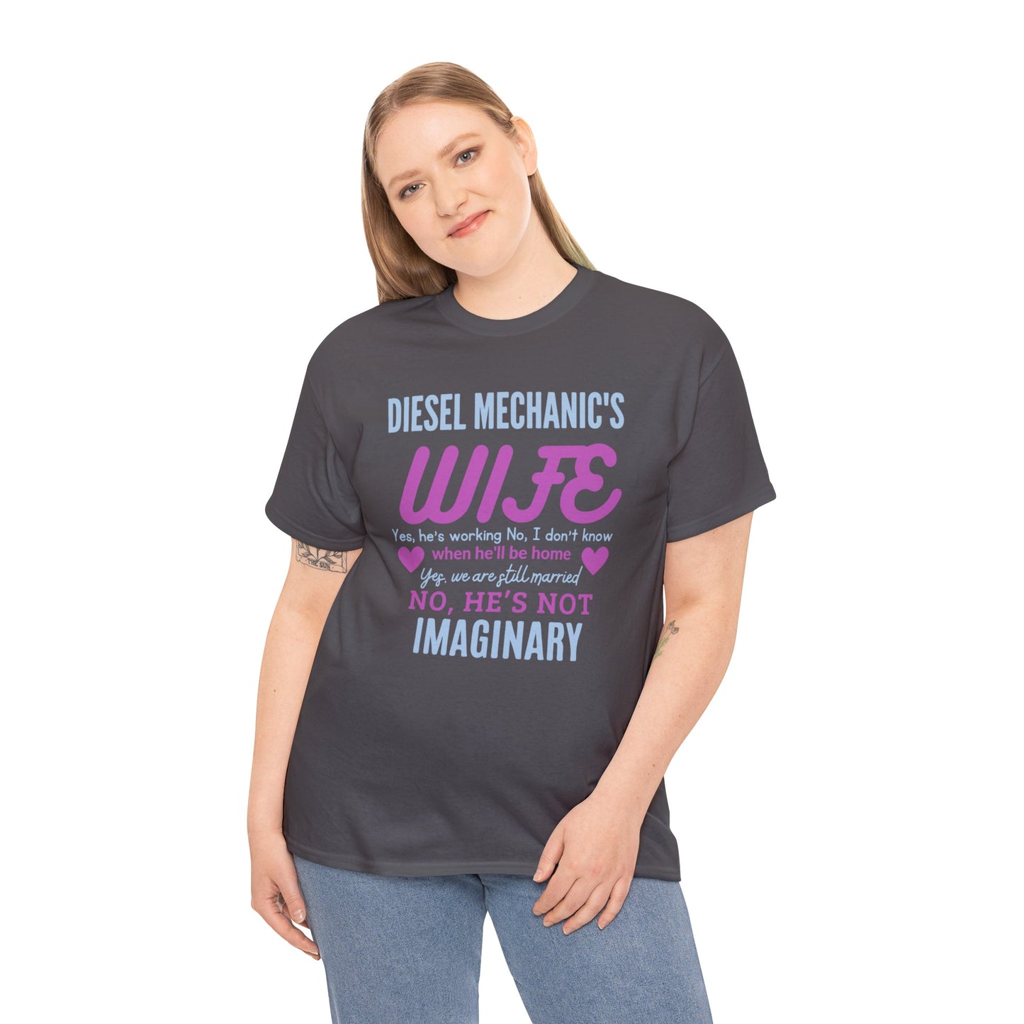 Diesel Mechanics Wife Unisex Heavy Cotton Tee