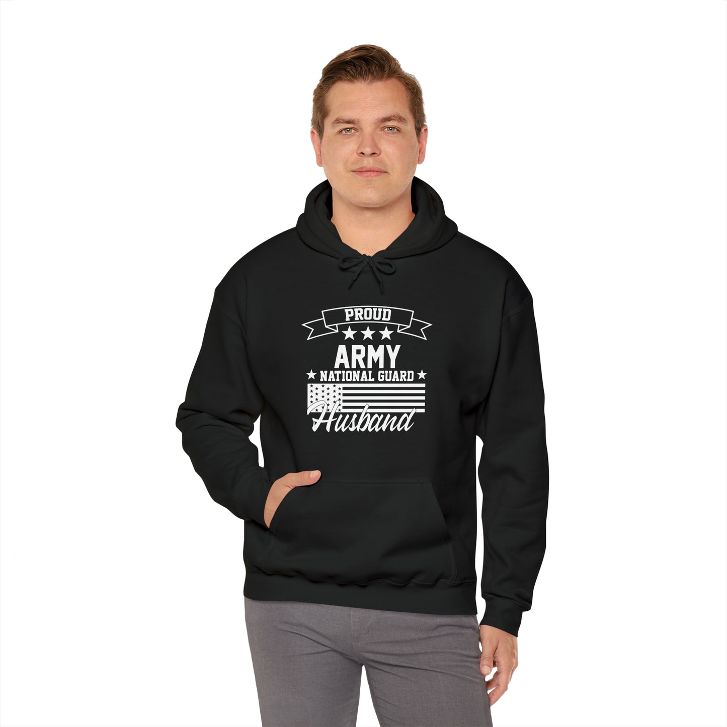 Proud Army National Guard Husband Unisex Heavy Blend™ Hooded Sweatshirt