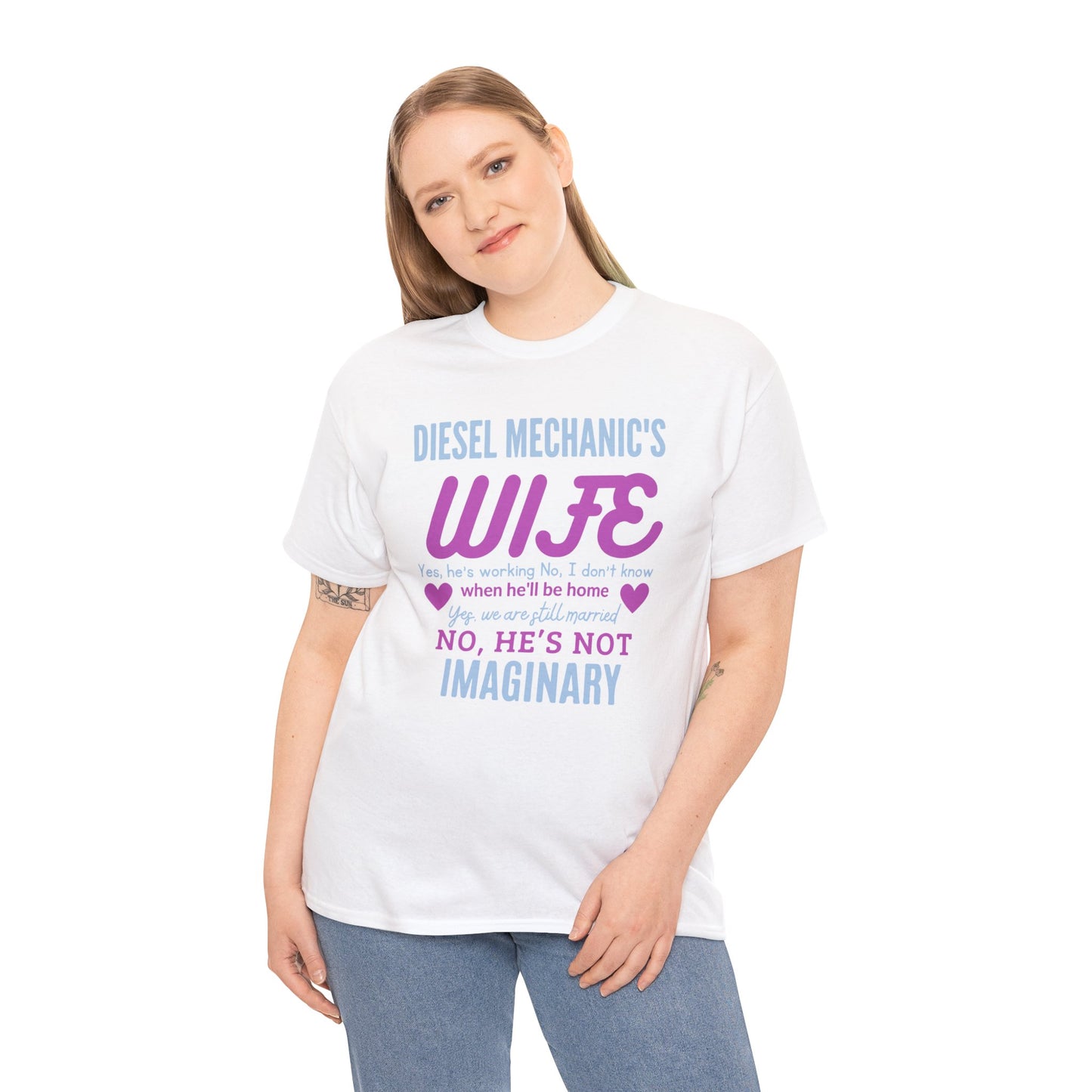 Diesel Mechanics Wife Unisex Heavy Cotton Tee
