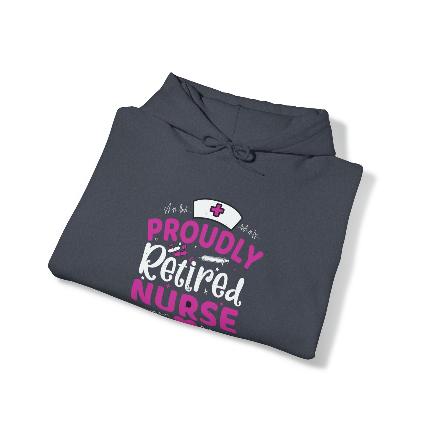 Proudly Retired Nurse Unisex Heavy Blend™ Hooded Sweatshirt