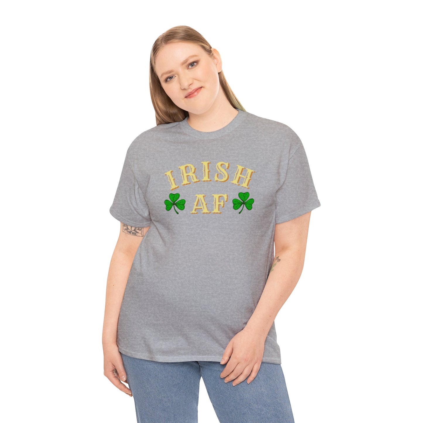 Irish AF St Patricks Day Unisex Heavy Cotton Tee