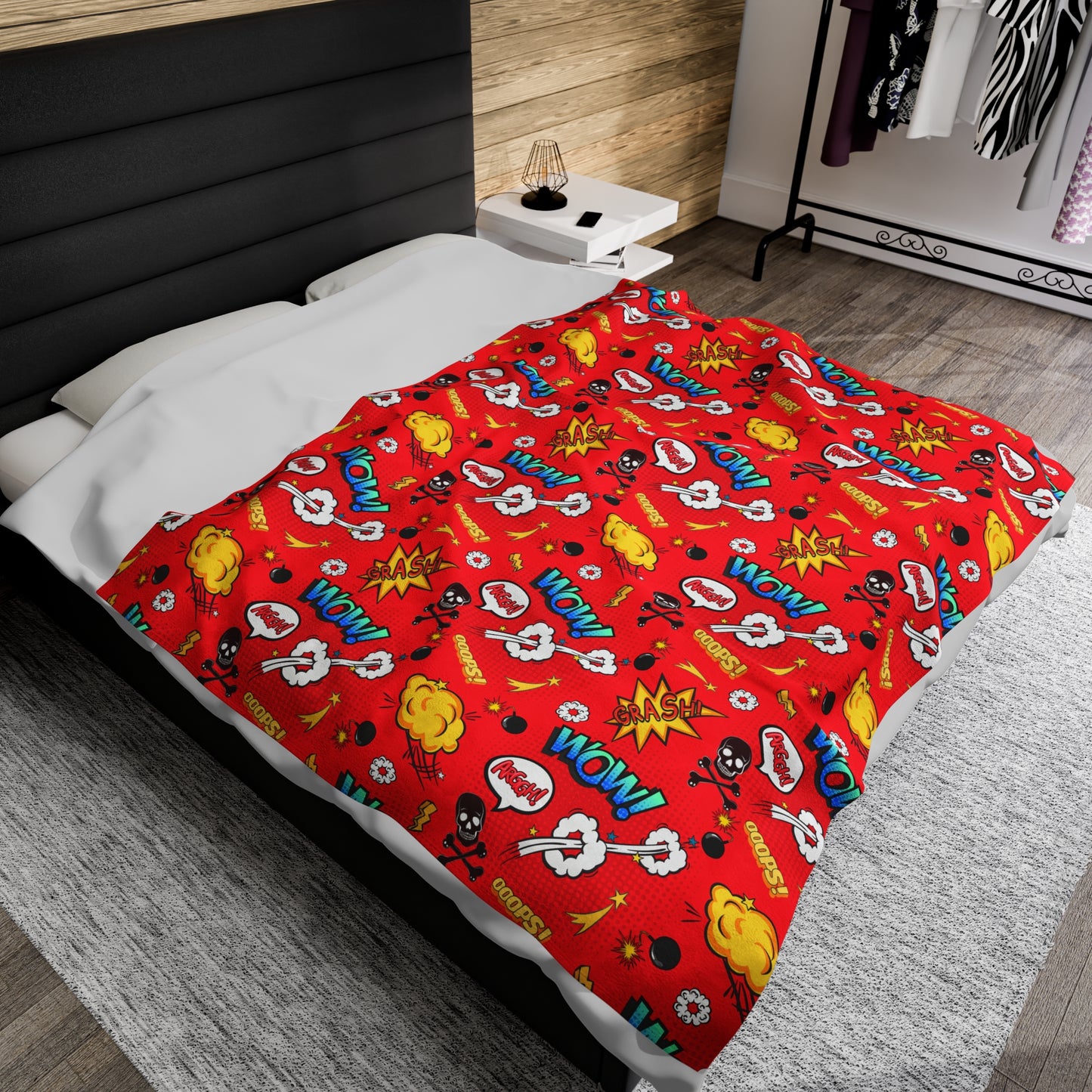 Superhero Inspired Velveteen Plush Blanket