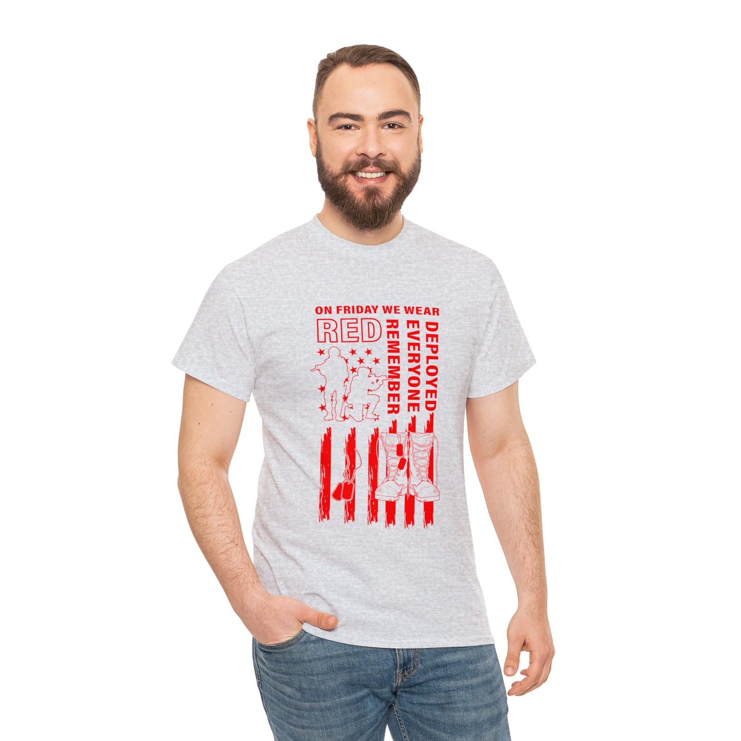 I Wear R.E.D. on Fridays Unisex Heavy Cotton Tee