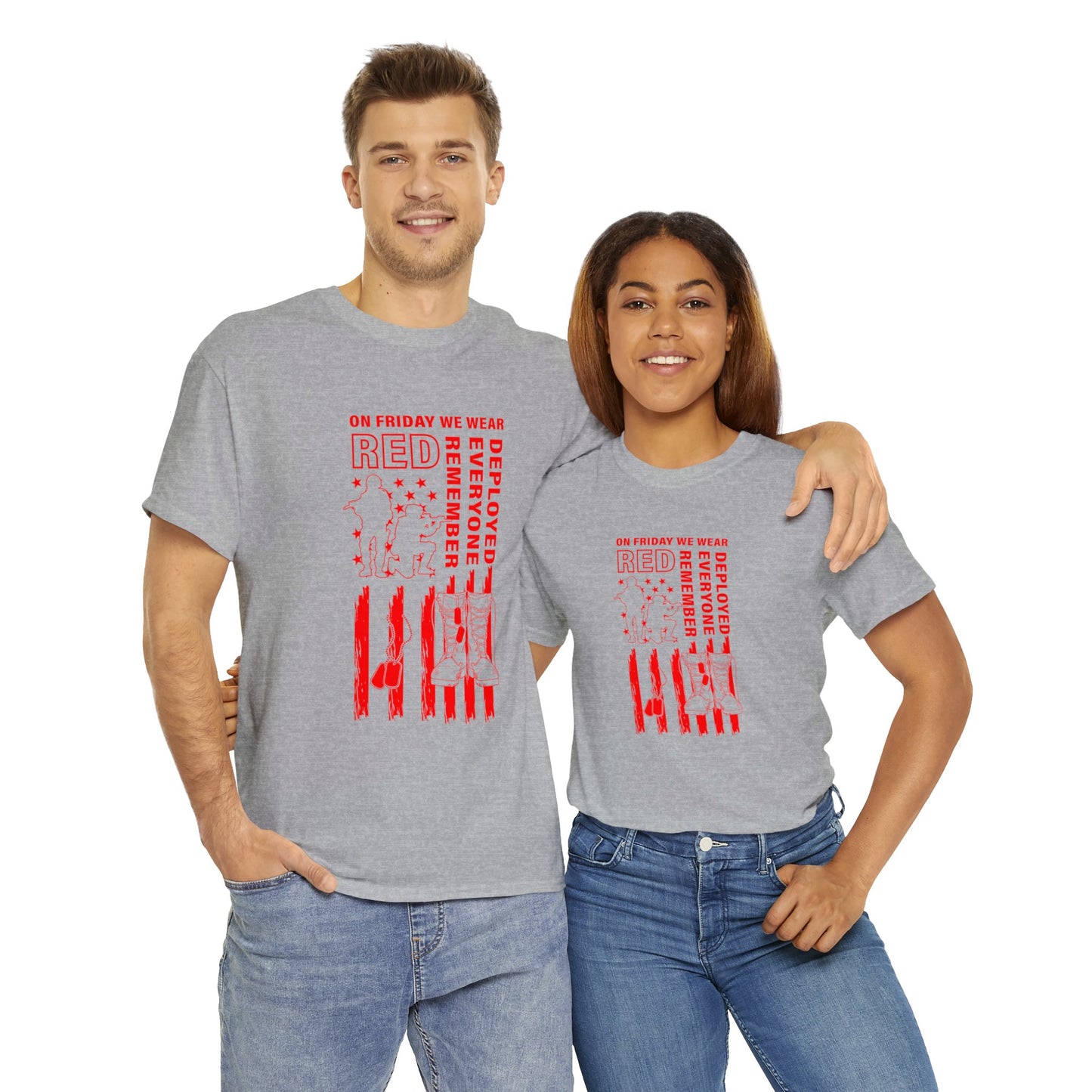 I Wear R.E.D. on Fridays Unisex Heavy Cotton Tee