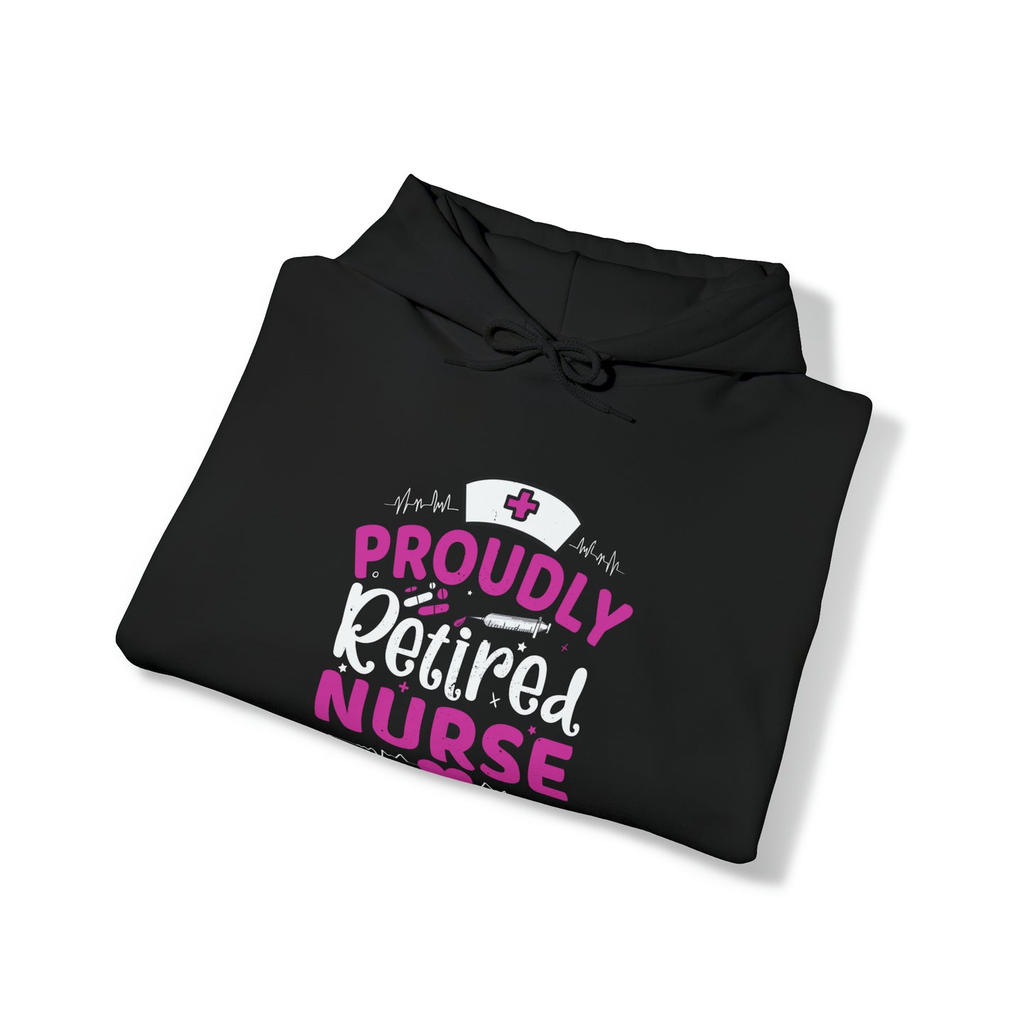 Proudly Retired Nurse Unisex Heavy Blend™ Hooded Sweatshirt