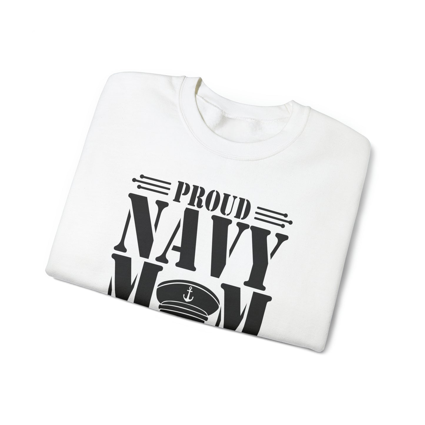 Proud Navy MOM Unisex Heavy Blend™ Crewneck Sweatshirt