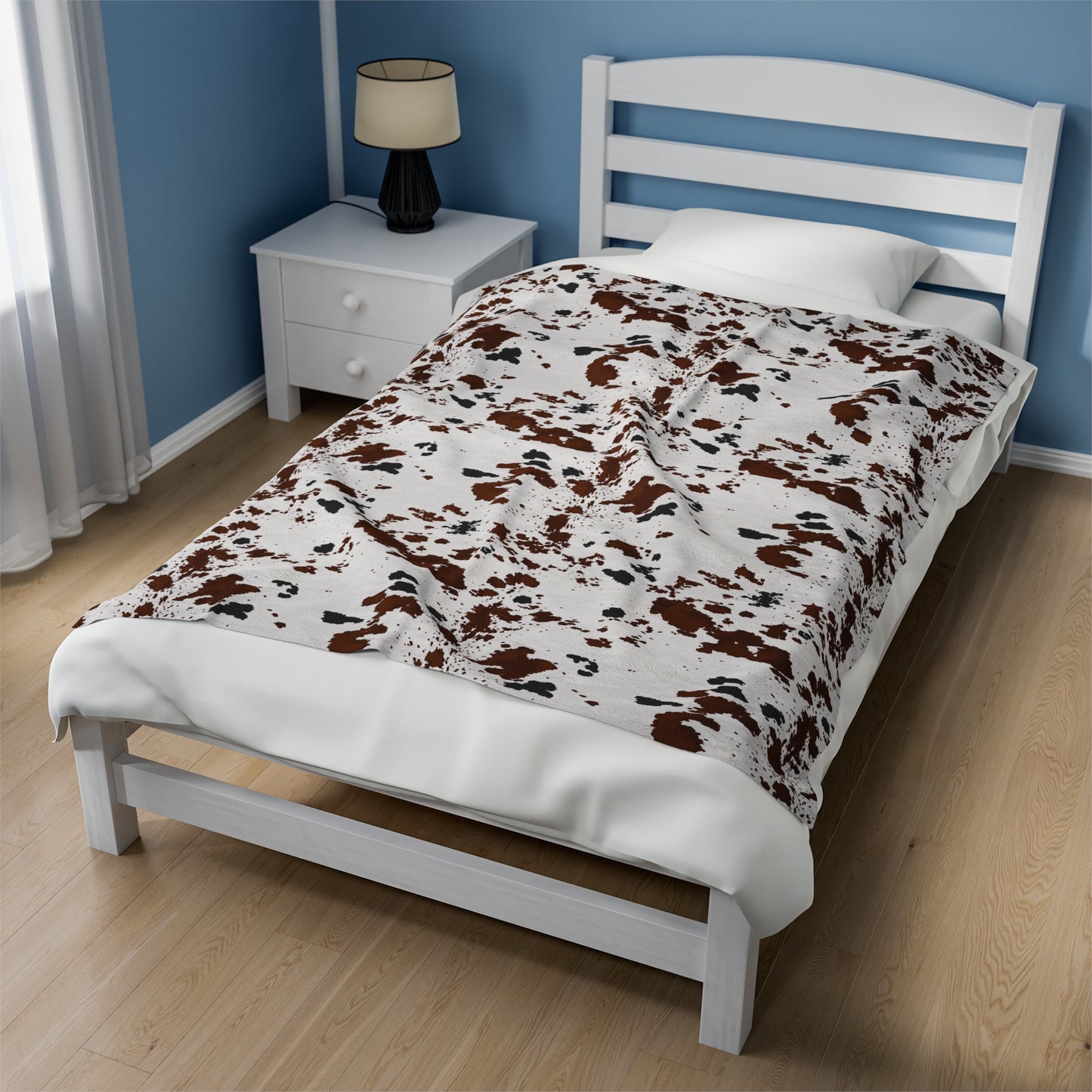 Cowhide print Velveteen Plush Blanket