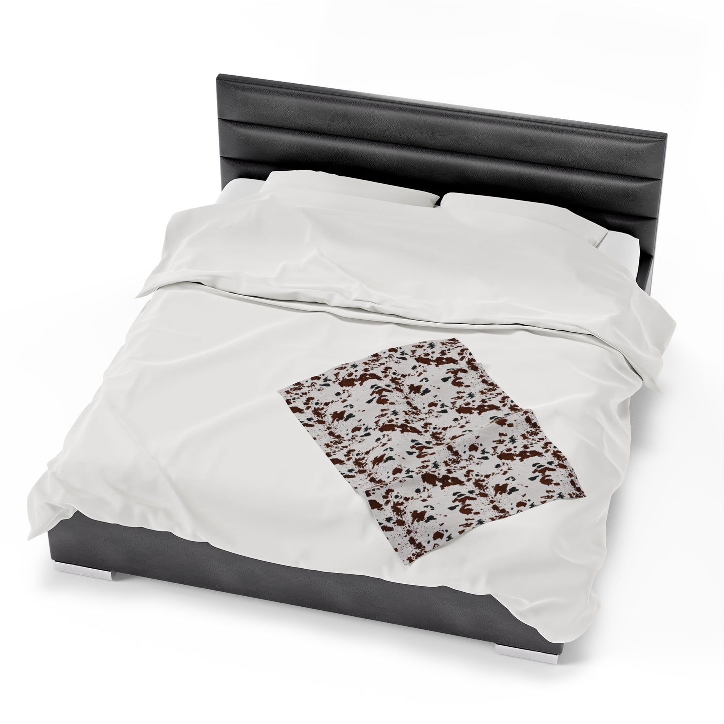 Cowhide print Velveteen Plush Blanket