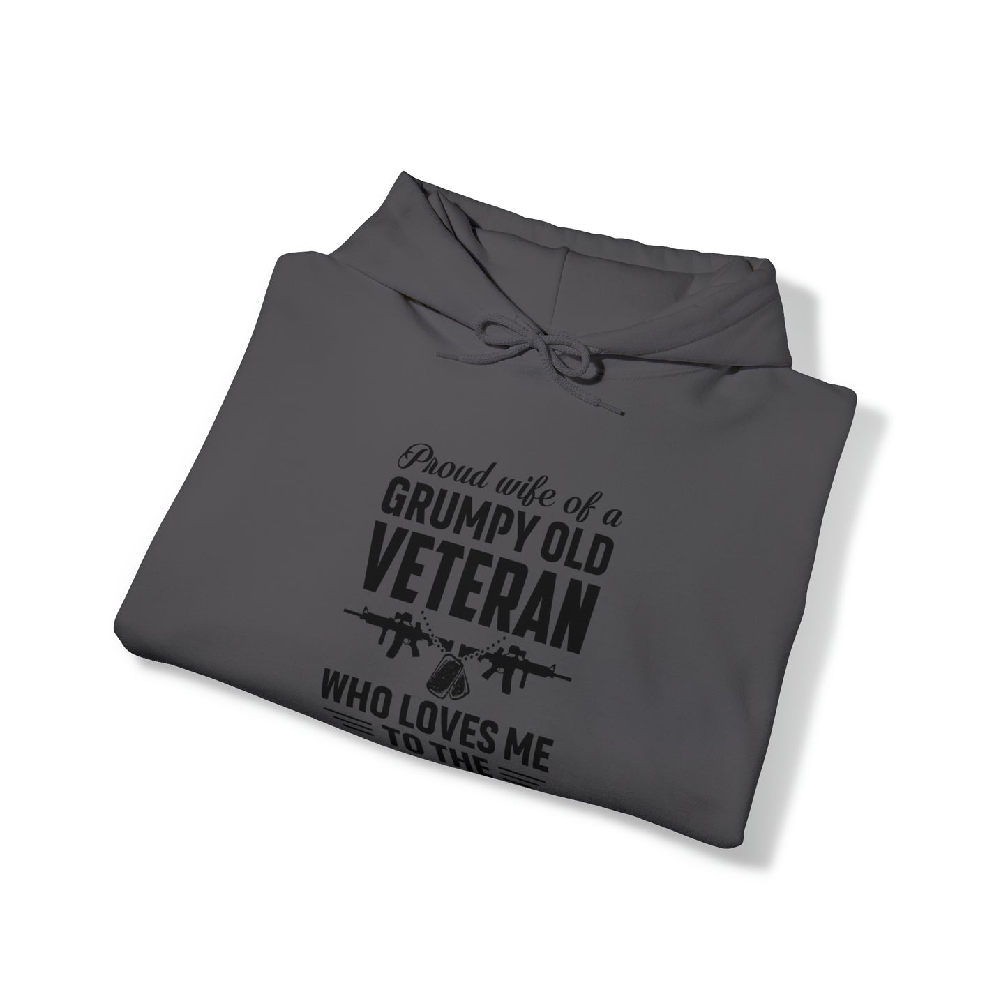 Proud Wife Grumpy Veteran Unisex Heavy Blend™ Hooded Sweatshirt