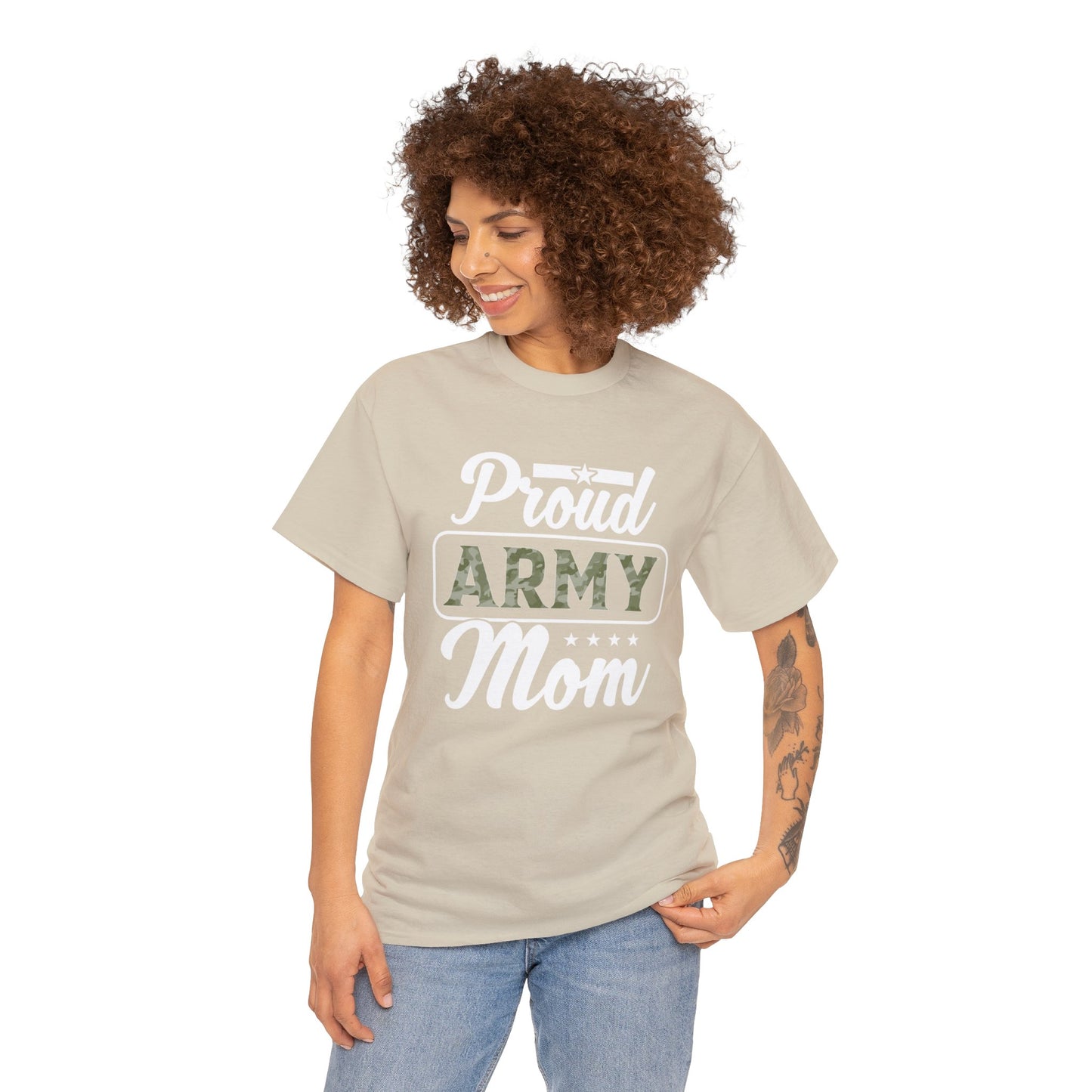 Proud ARMY Mom Unisex Heavy Cotton Tee