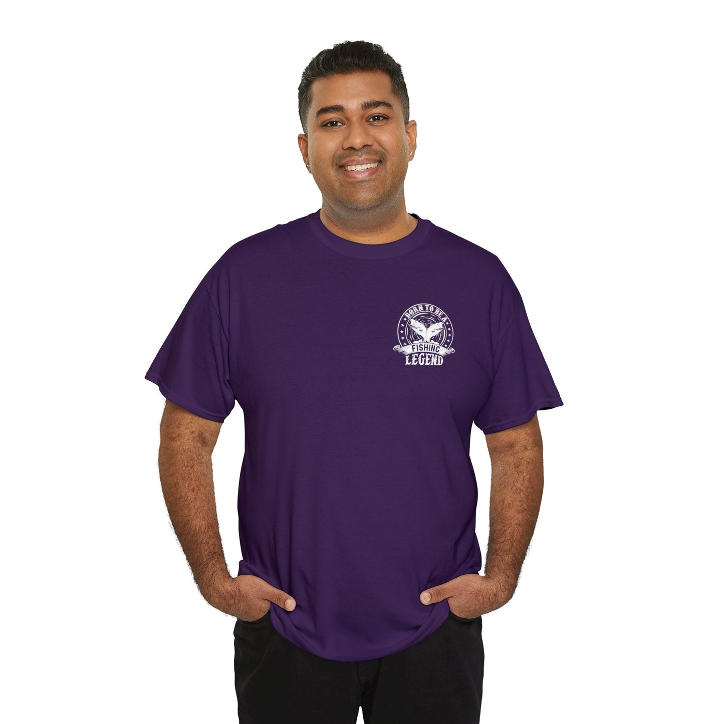 Born To Be A Fishing Legend Unisex Heavy Cotton Tee