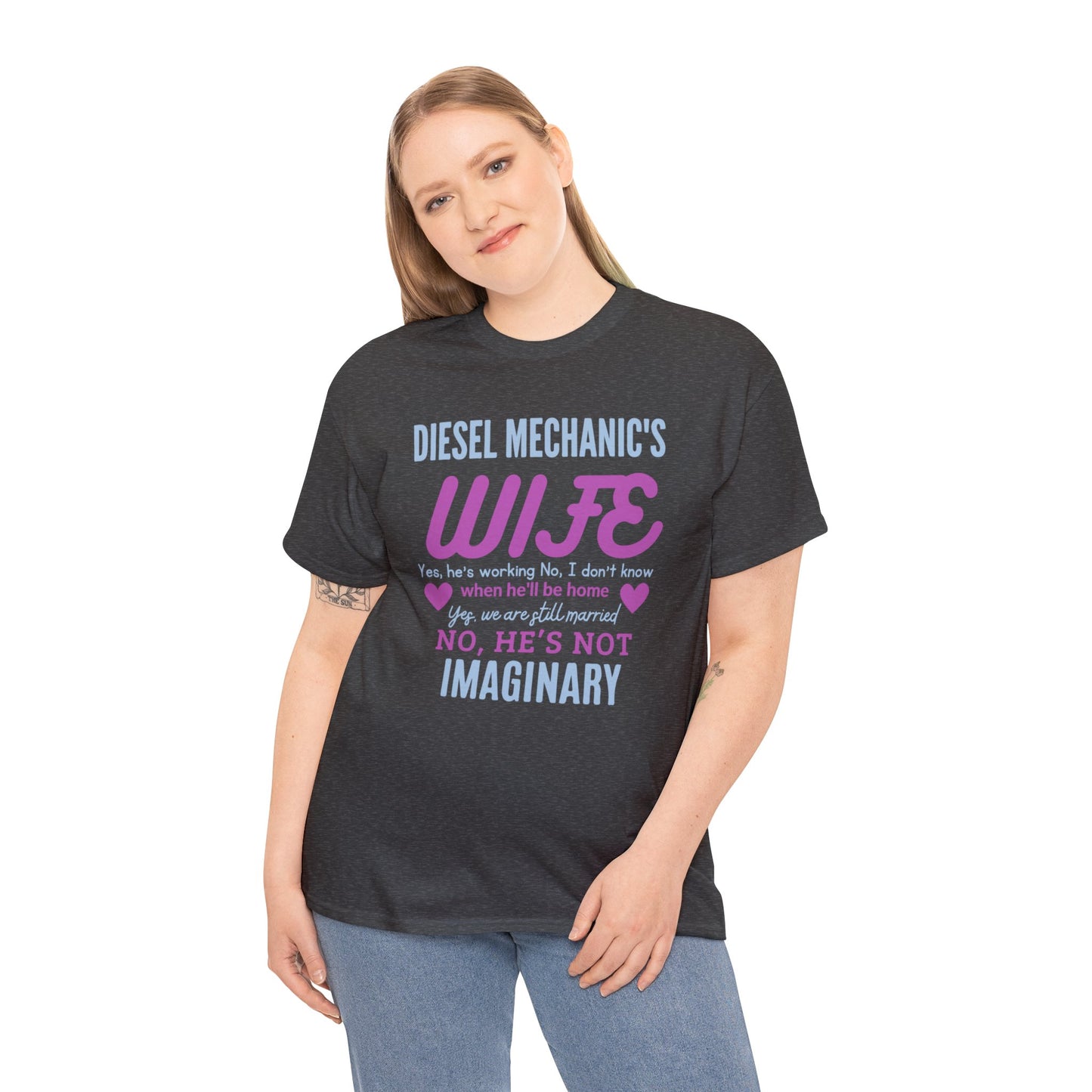 Diesel Mechanics Wife Unisex Heavy Cotton Tee