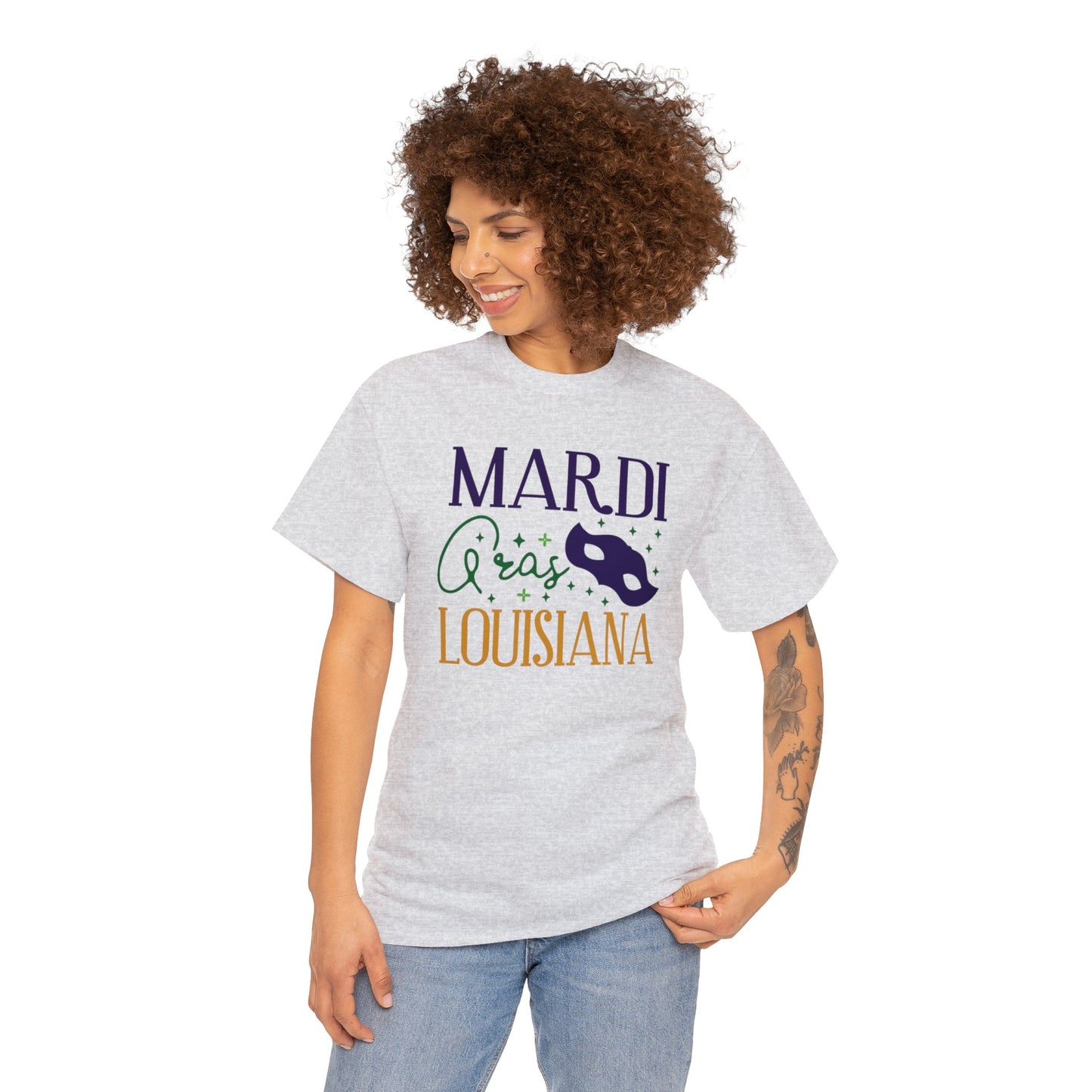 Mardi Gras Louisiana Unisex Heavy Cotton Tee