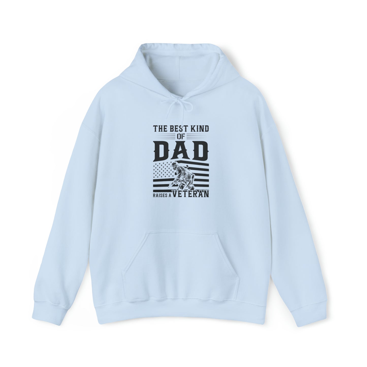 Best Kind of Dad Raises a Veteran Unisex Heavy Blend™ Hooded Sweatshirt
