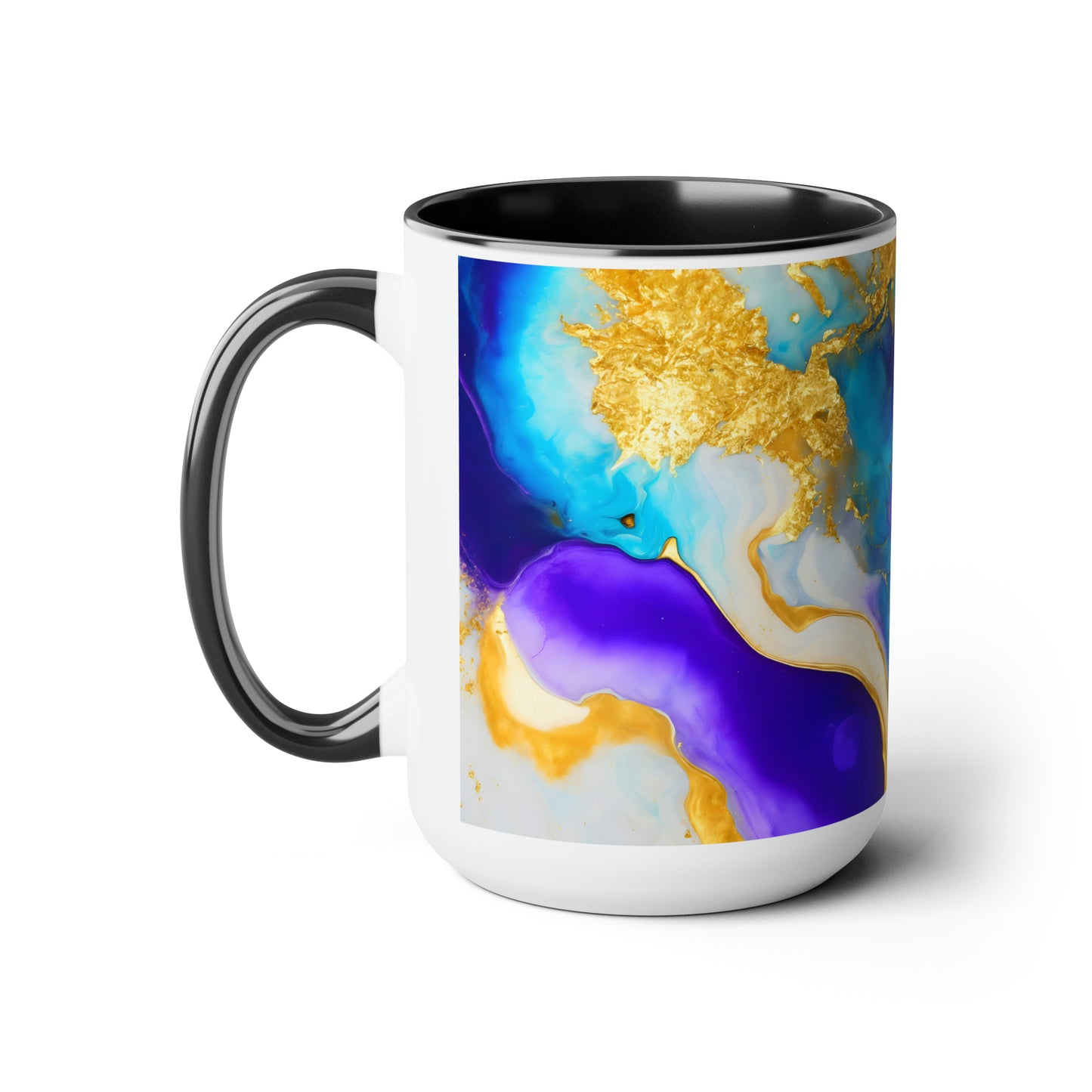 Blue Marble Two-Tone Coffee Mugs, 15oz