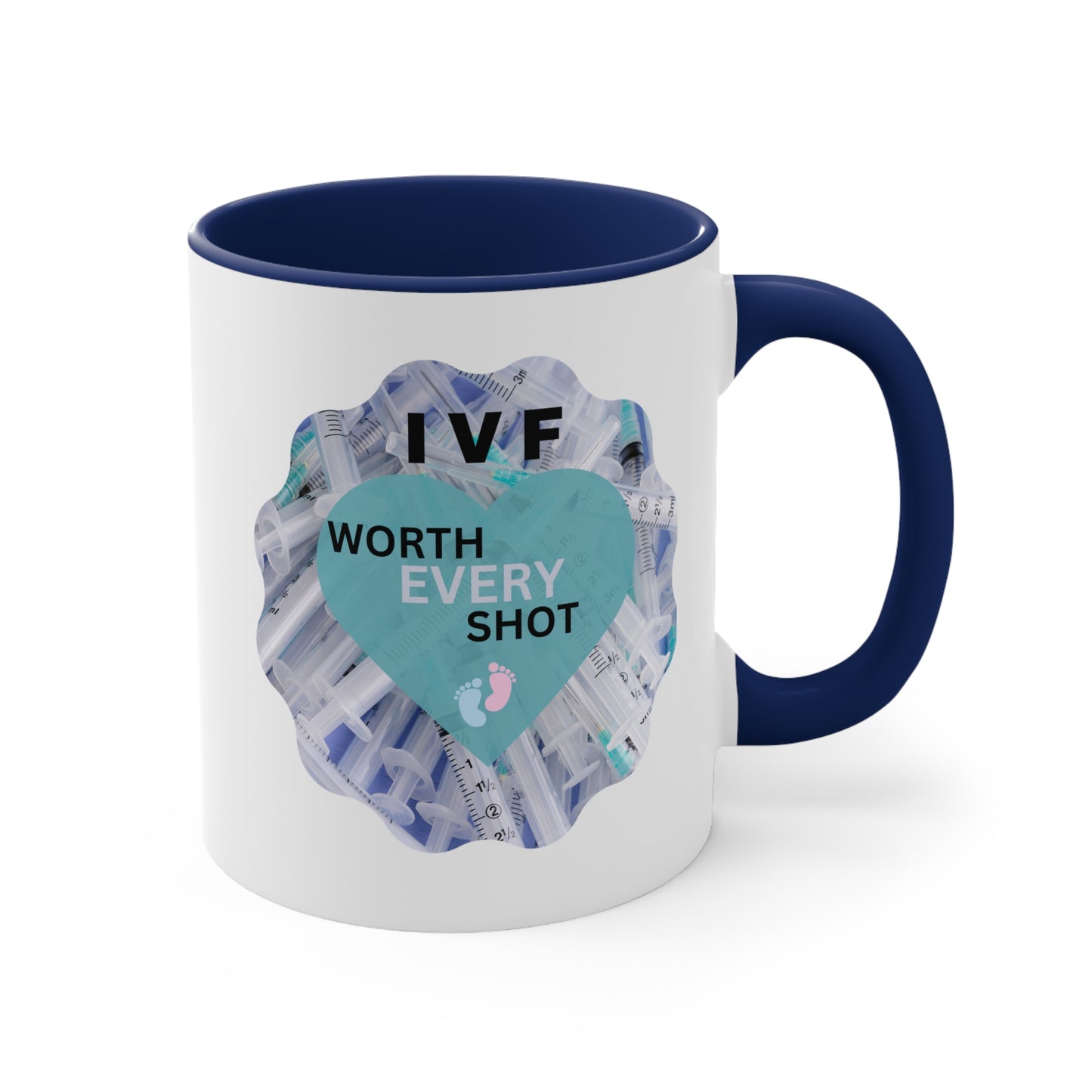 IVF Worth Every Shot Accent Coffee Mug, 11oz