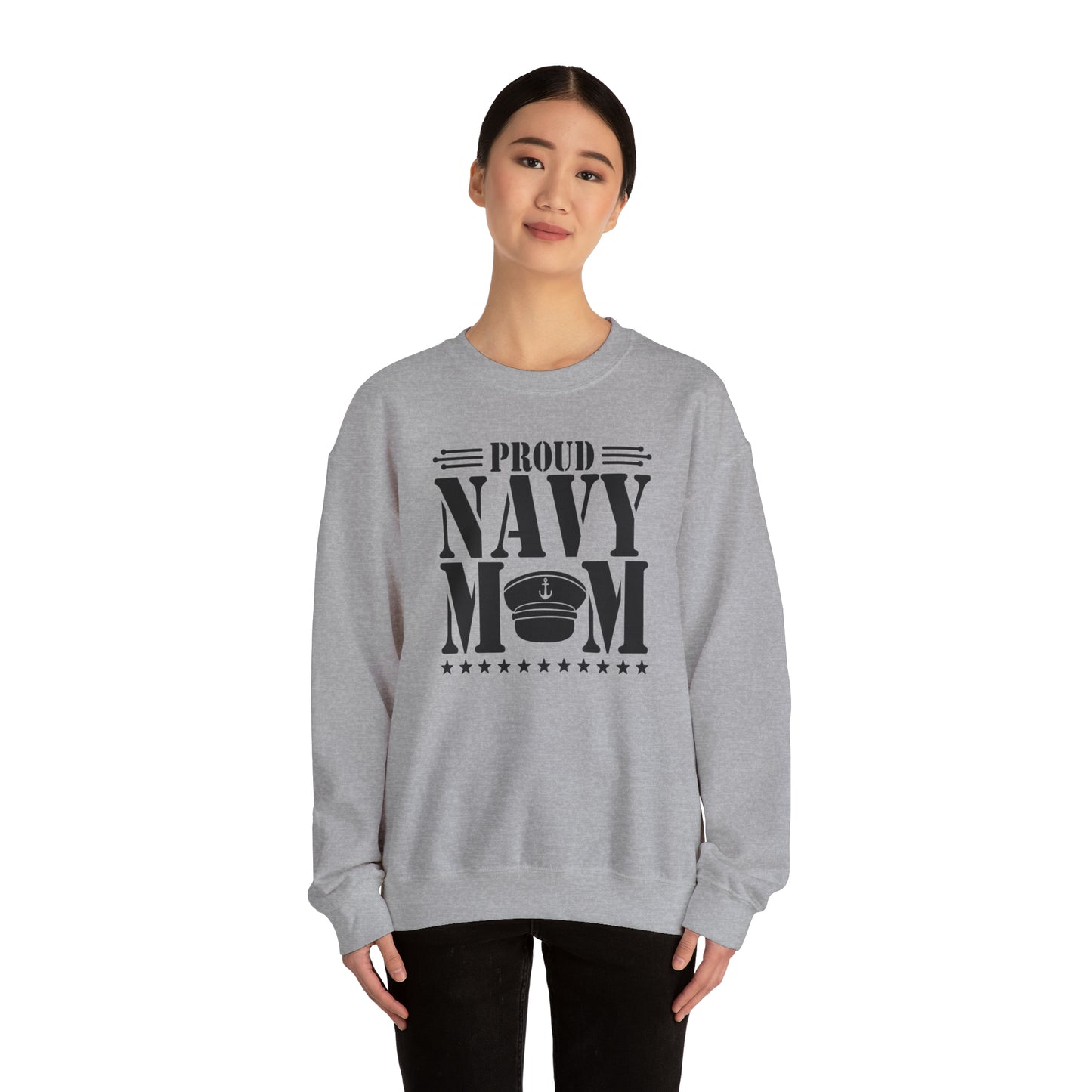 Proud Navy MOM Unisex Heavy Blend™ Crewneck Sweatshirt