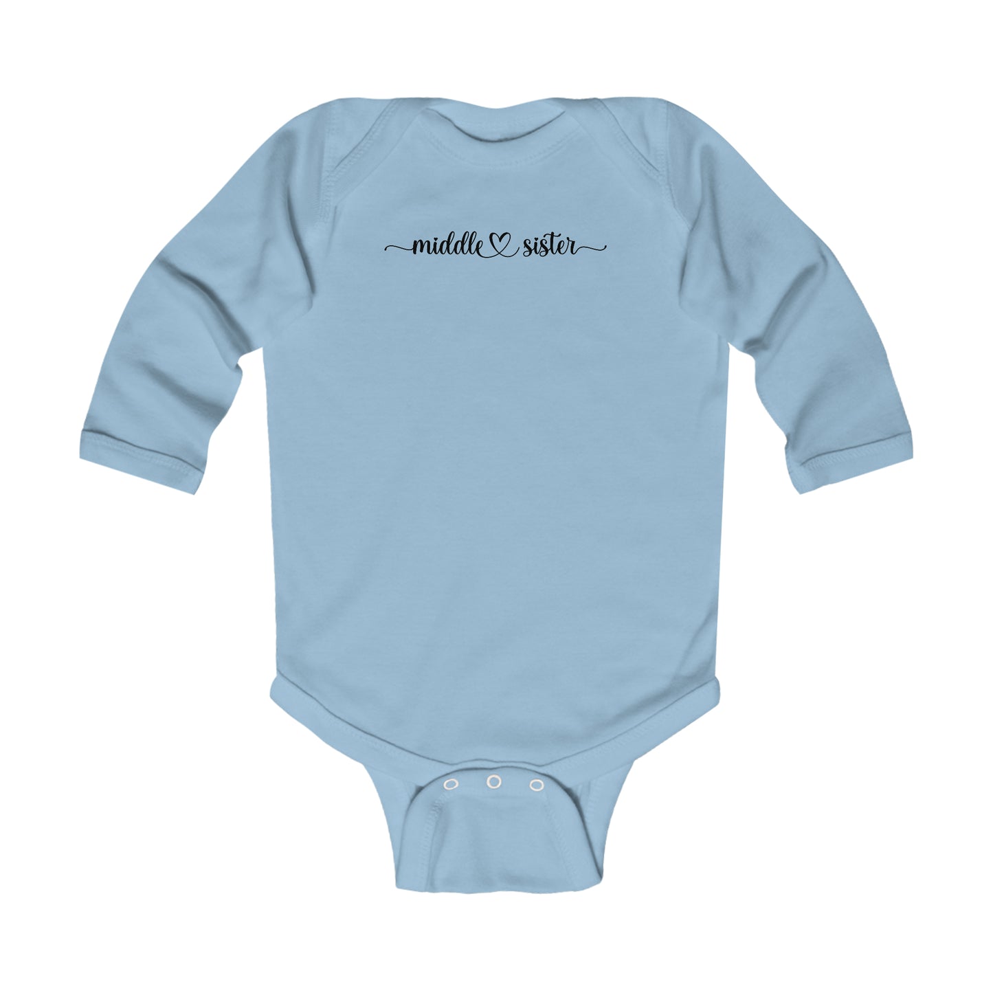 Middle Sister Infant Long Sleeve Onesie
