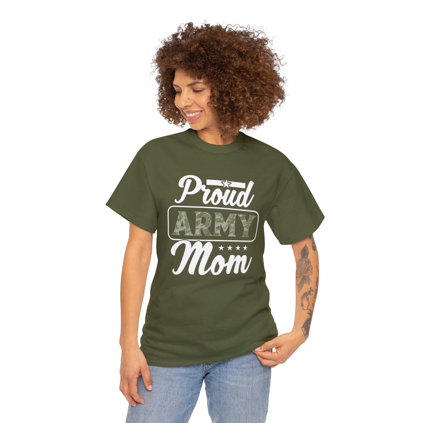 Proud ARMY Mom Unisex Heavy Cotton Tee