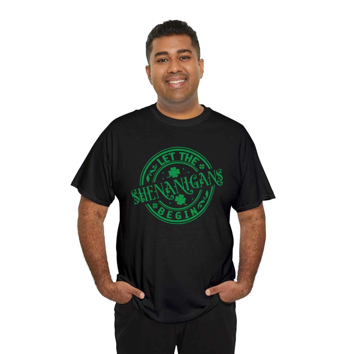 Let the Shenanigans Begin St Patricks Day Unisex Heavy Cotton Tee
