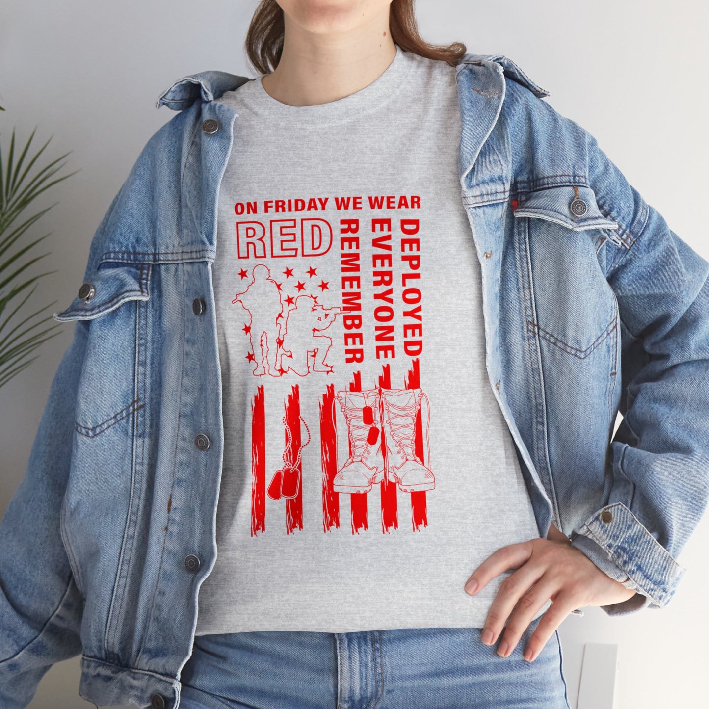 I Wear R.E.D. on Fridays Unisex Heavy Cotton Tee
