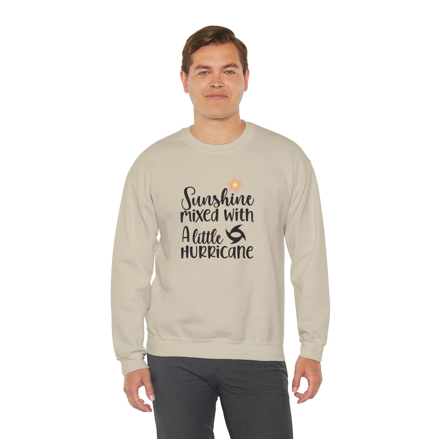 Sunshine Mixed with a Little Hurricane Unisex Heavy Blend™ Crewneck Sweatshirt
