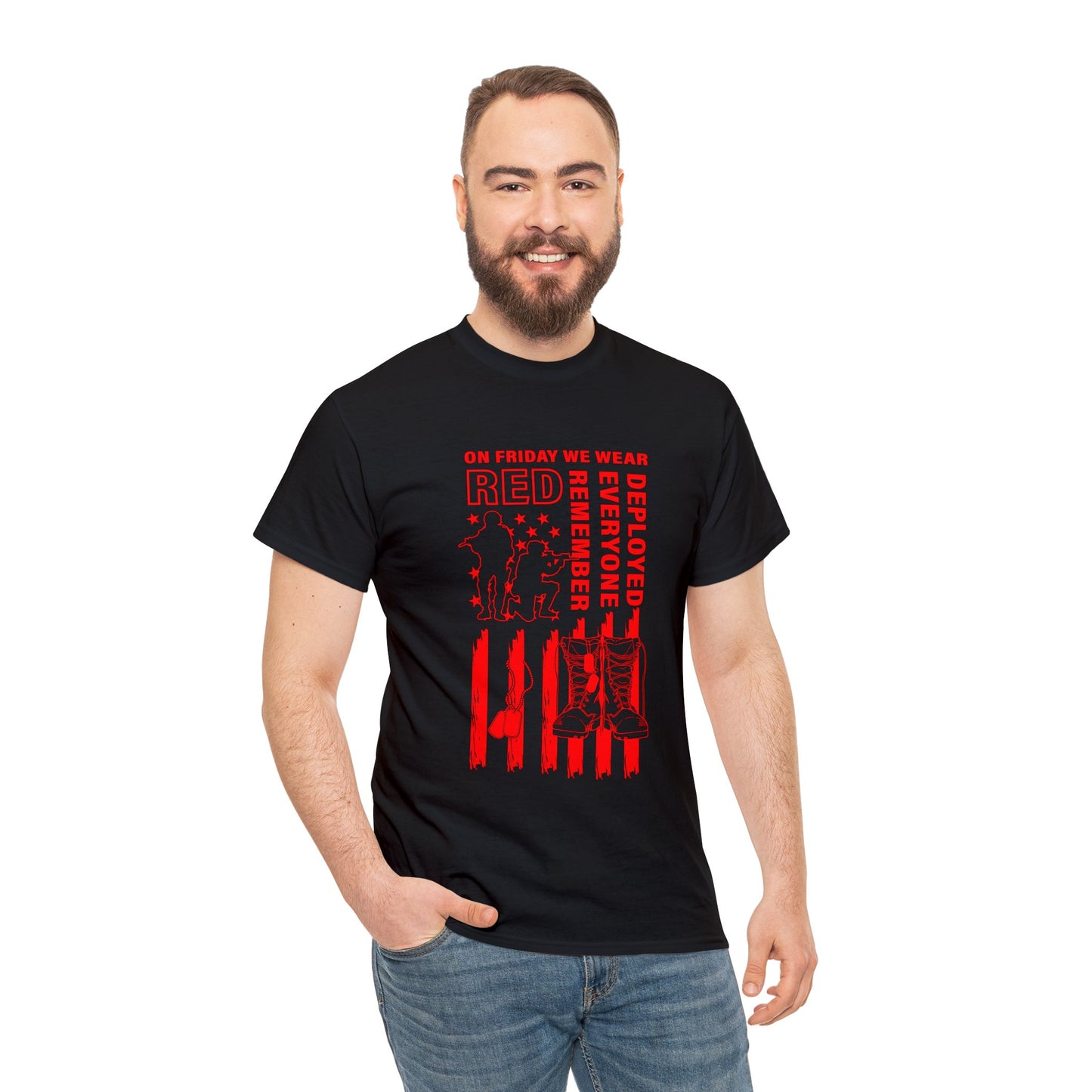 I Wear R.E.D. on Fridays Unisex Heavy Cotton Tee