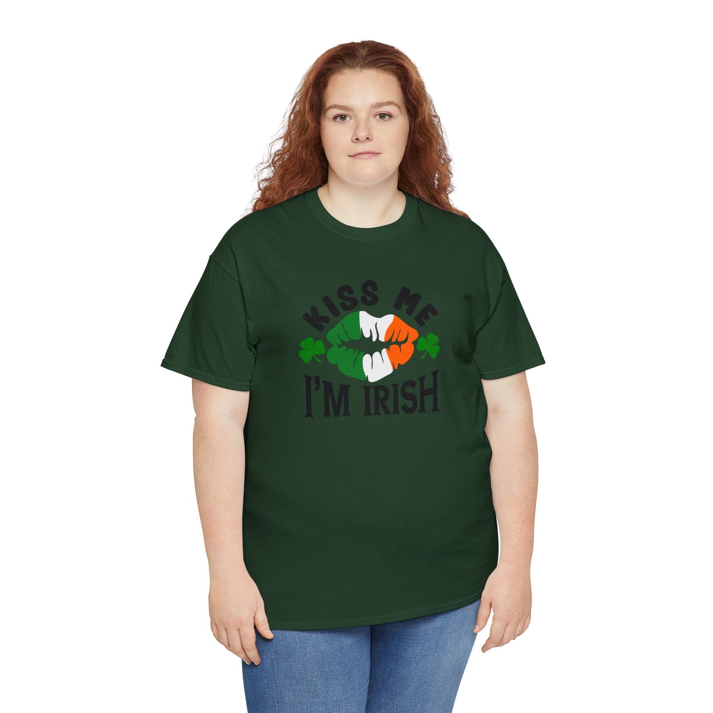 Kiss Me Im Irish St Patricks Day Unisex Heavy Cotton Tee