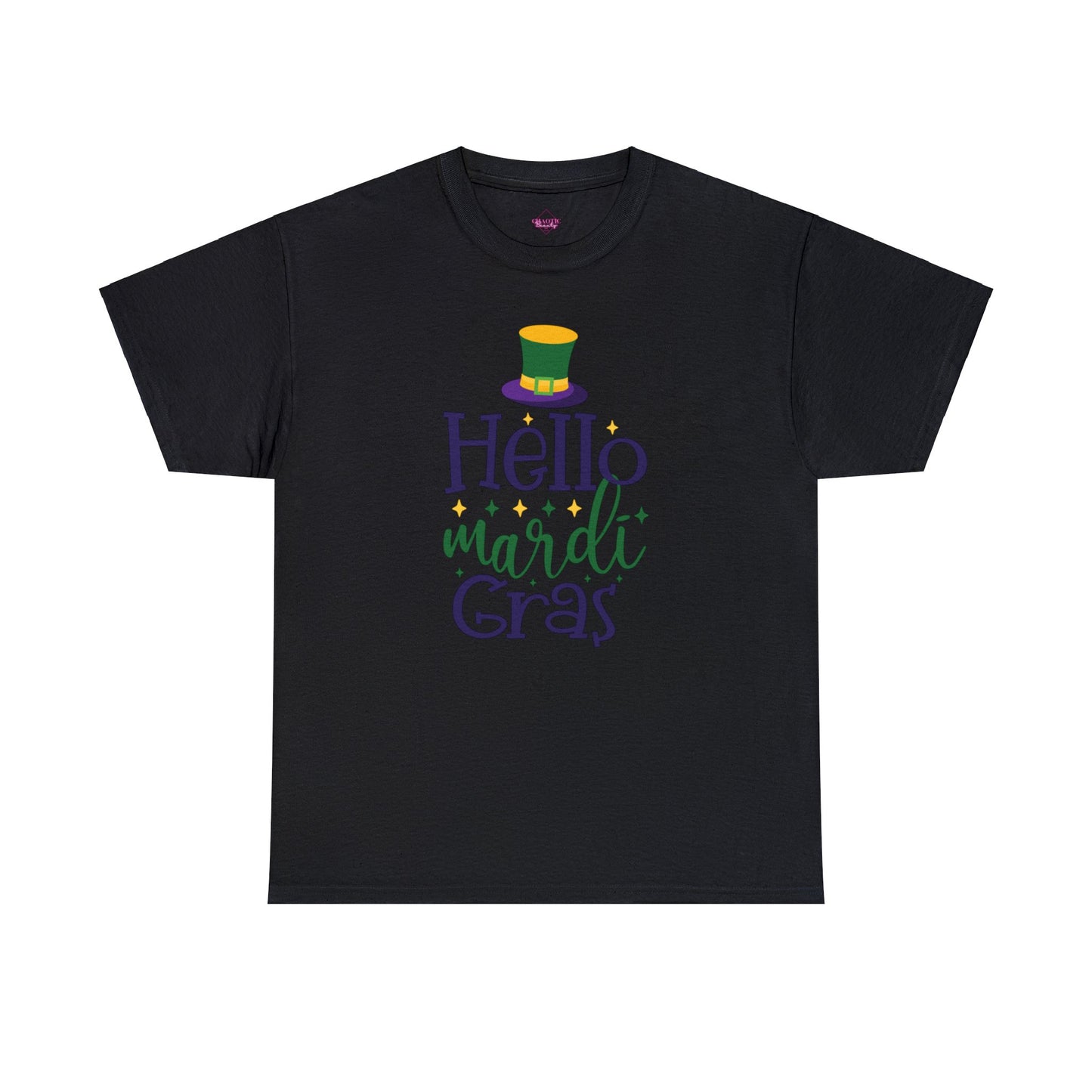 Hello Mardi Gras Unisex Heavy Cotton Tee