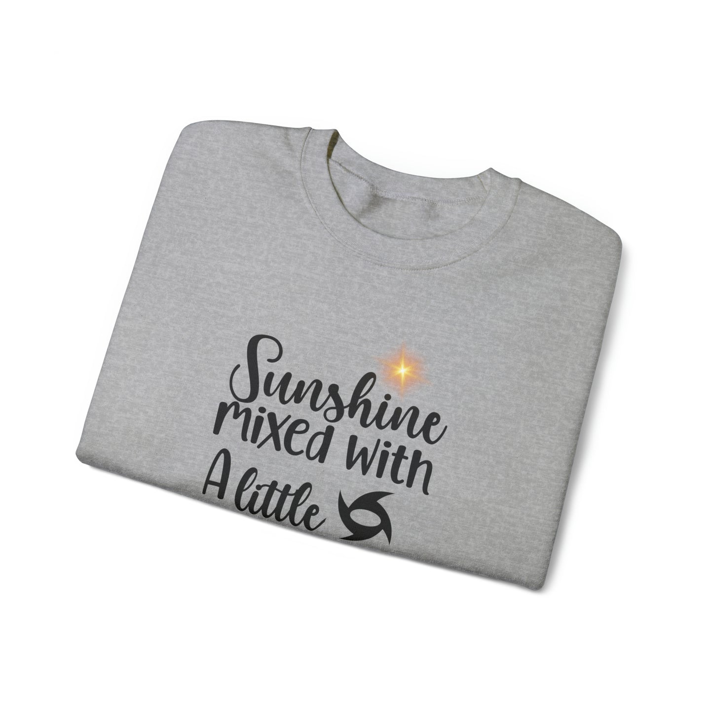 Sunshine Mixed with a Little Hurricane Unisex Heavy Blend™ Crewneck Sweatshirt