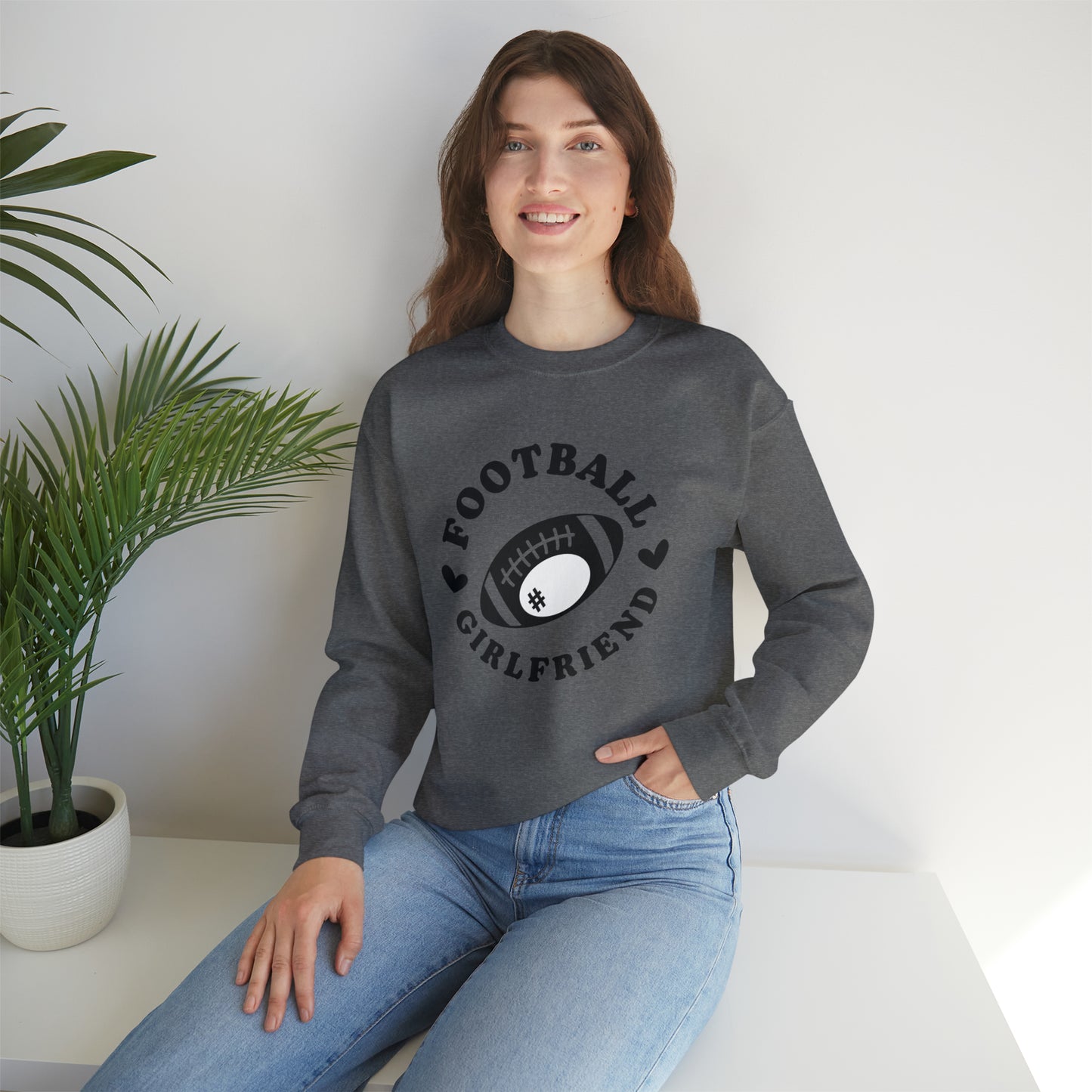 Football Girlfriend Unisex Heavy Blend™ Crewneck Sweatshirt