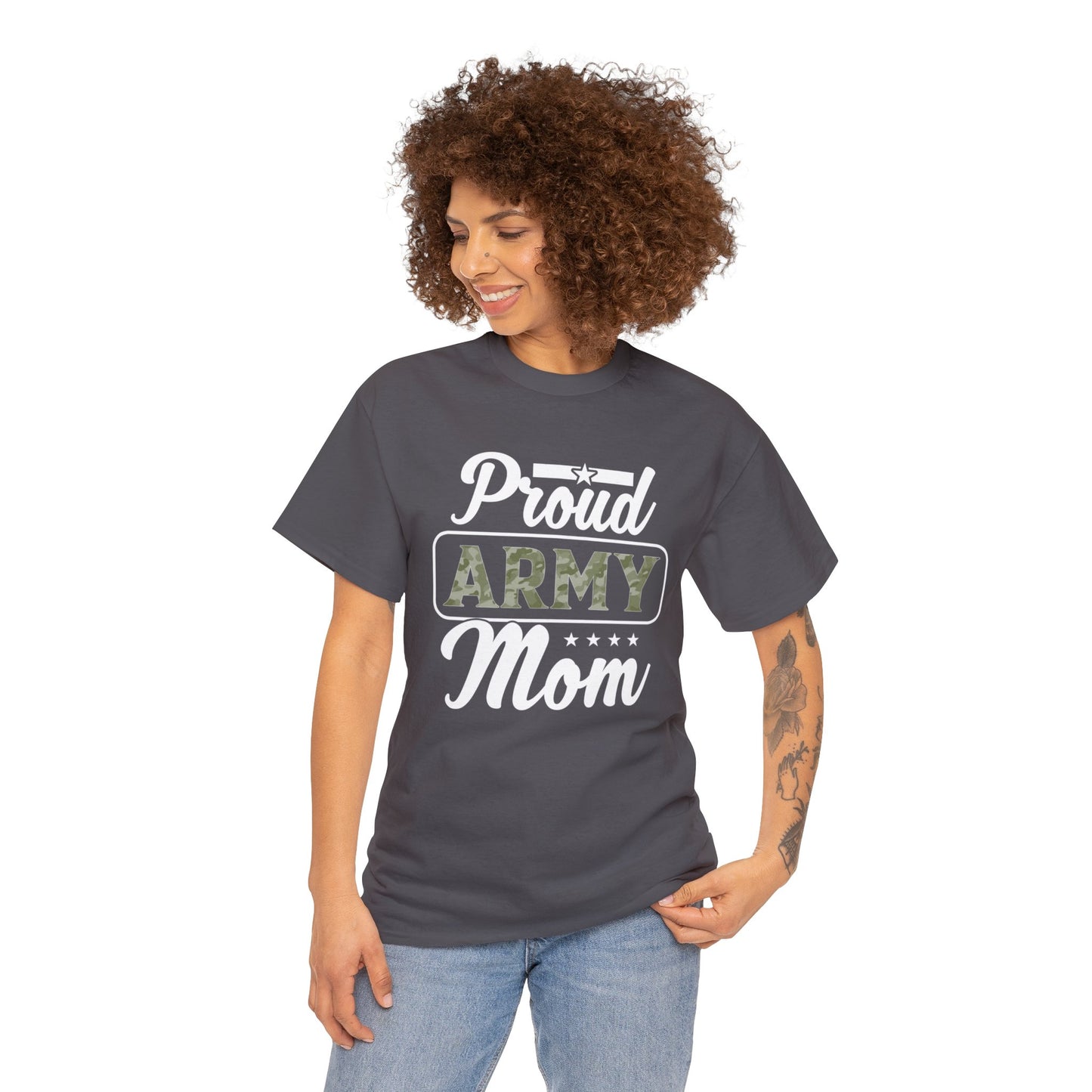 Proud ARMY Mom Unisex Heavy Cotton Tee