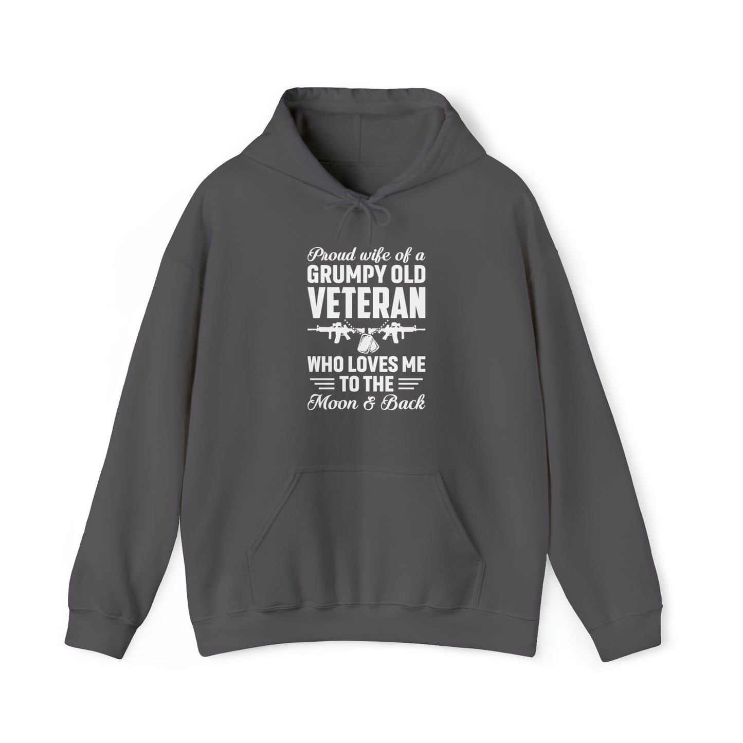 Proud Wife Grumpy Veteran Unisex Heavy Blend™ Hooded Sweatshirt