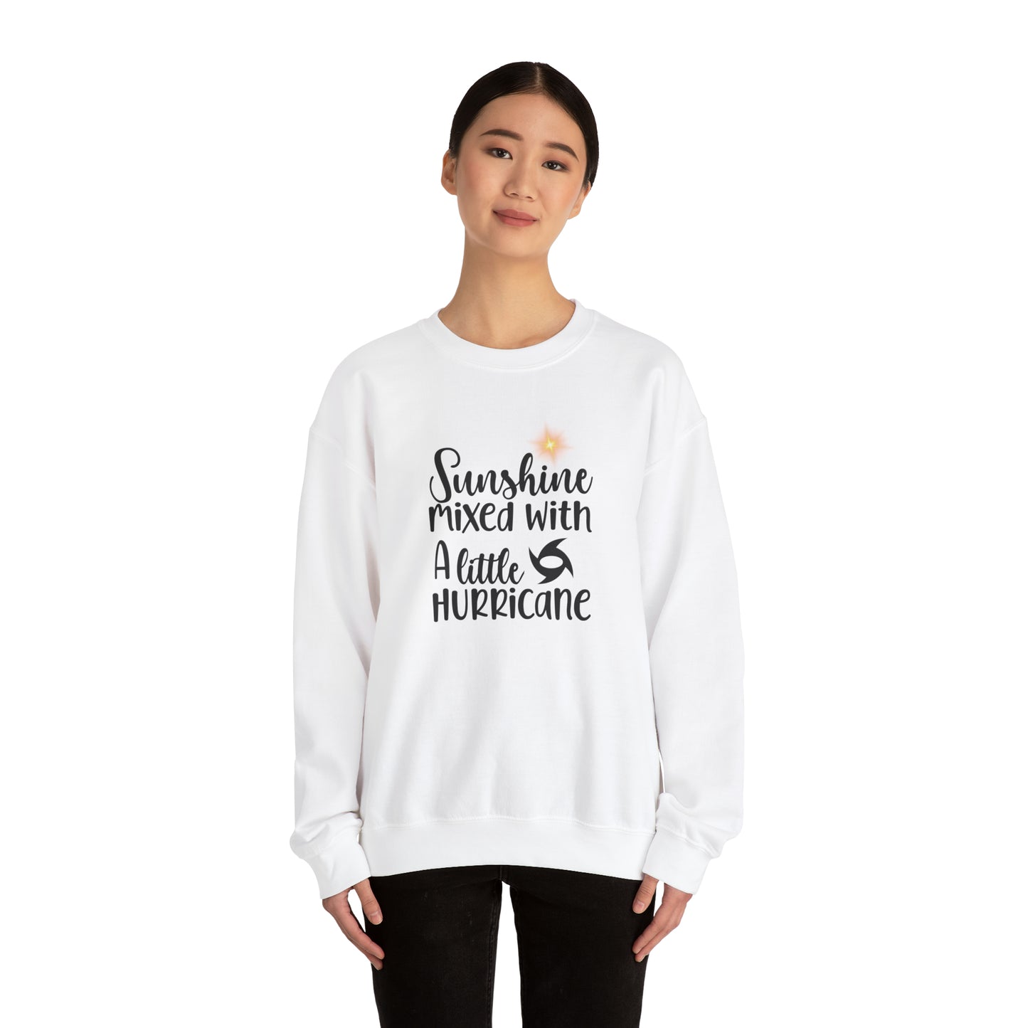 Sunshine Mixed with a Little Hurricane Unisex Heavy Blend™ Crewneck Sweatshirt