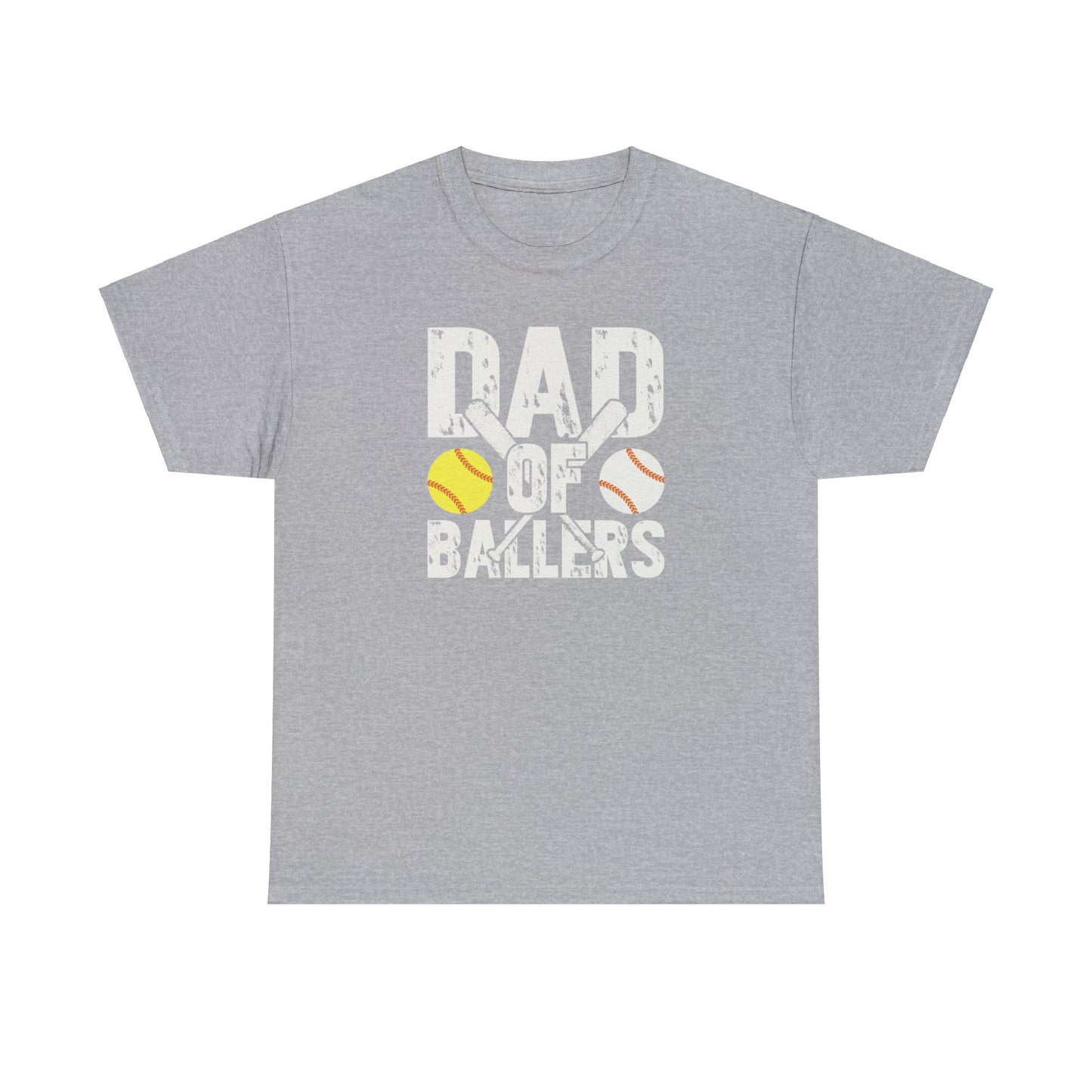 Dad of Ballers baseball shirt Unisex Heavy Cotton Tee